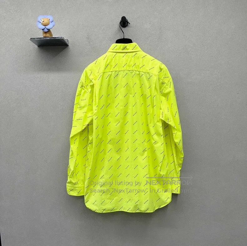 Balenciaga Balenciaga Fluorescent Yellow Long Sleeve Shirt Size XS / US 0-2 / IT 36-38 - 2 Thumbnail