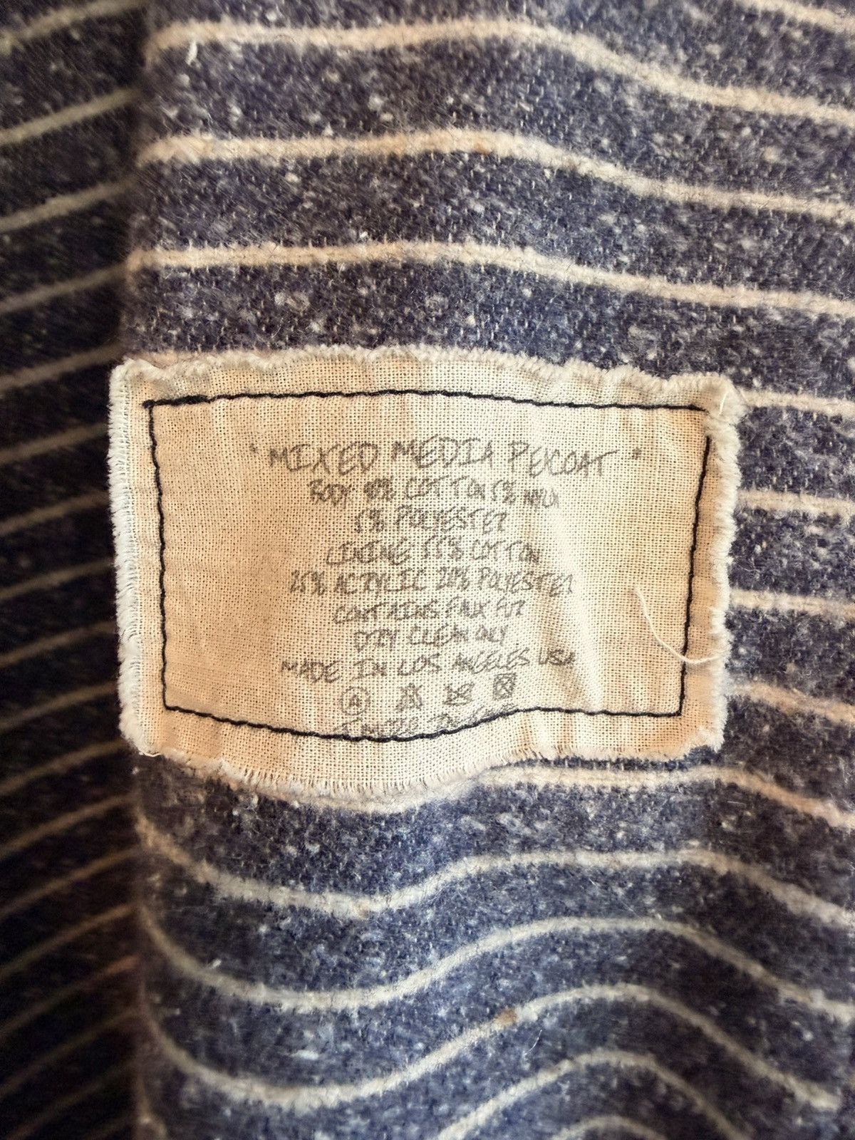 Greg Lauren Duffle Denim Mixed Media Peacoat Size US XL / EU 56 / 4 - 6 Thumbnail