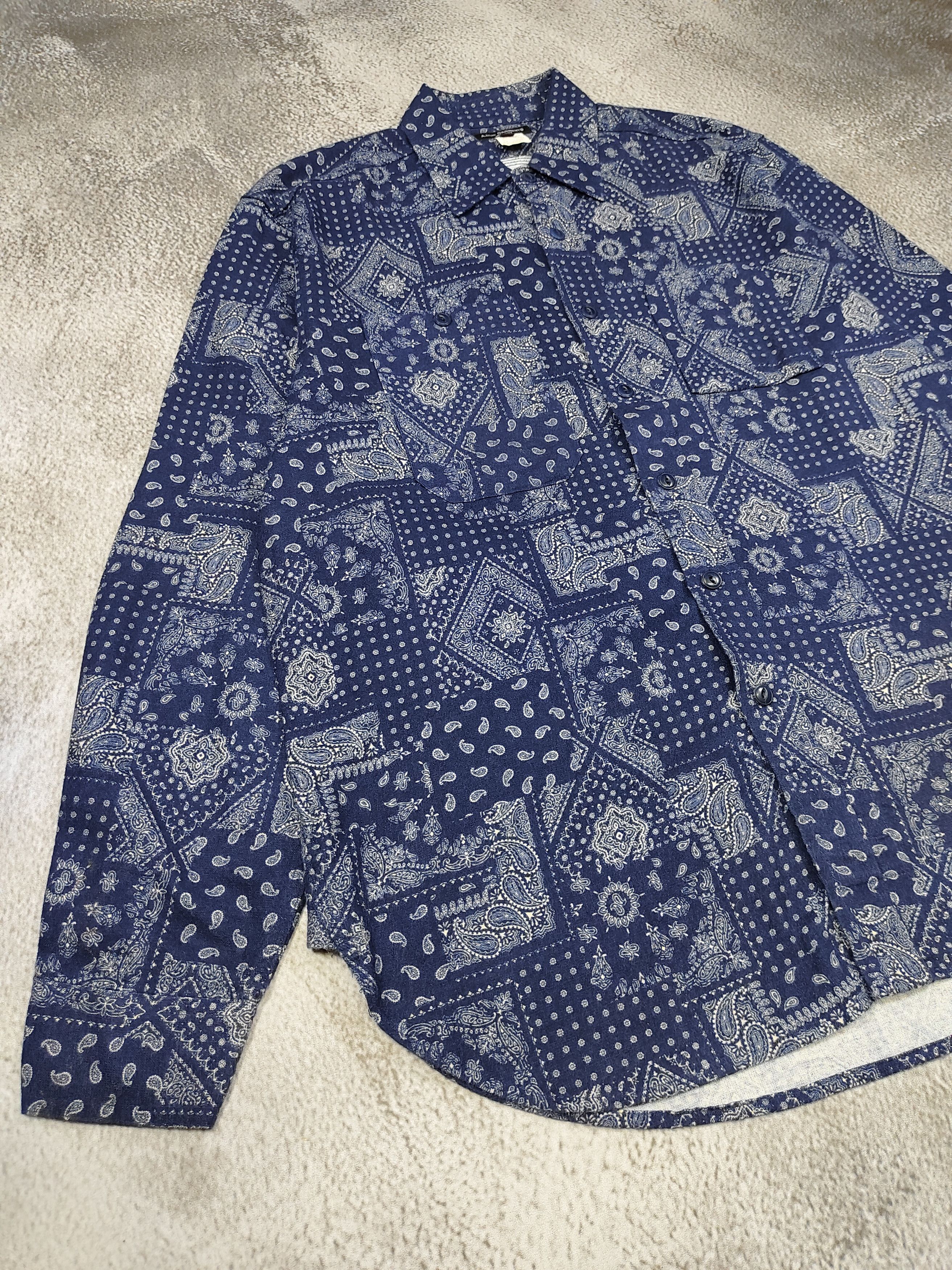 Aspesi A.Blue Garments- Bandana Patchwork Paisley AOP Flannel Shirt Size US L / EU 52-54 / 3 - 5 Thumbnail