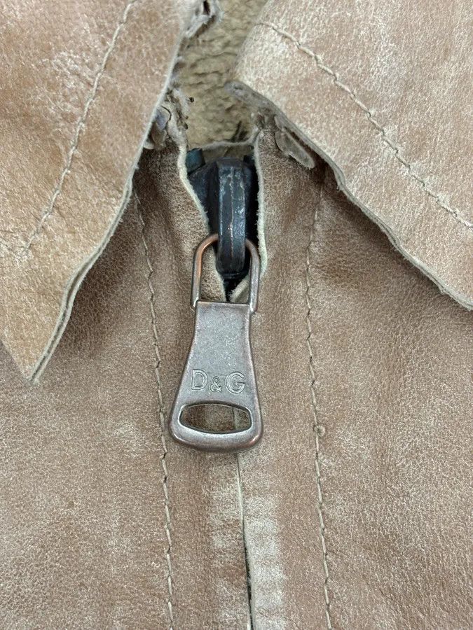 Dolce & Gabbana 2000s Dolce & Gabbana Beige Rodeo Leather Jacket Size US M / EU 48-50 / 2 - 9 Thumbnail