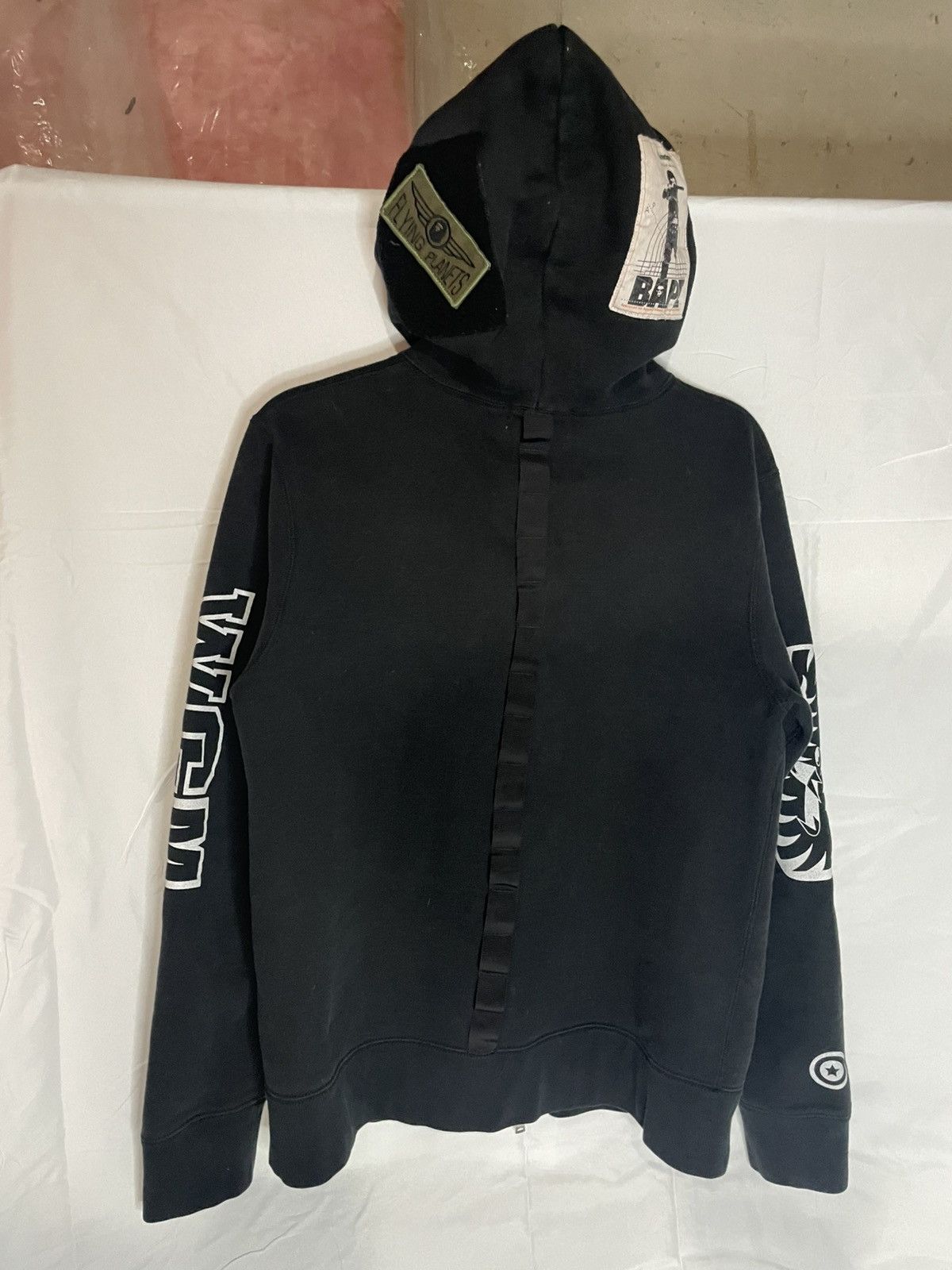 Bape *Rare* Bape Military Black/White Shark Full Zip Hoodie Army Size US L / EU 52-54 / 3 - 7 Thumbnail