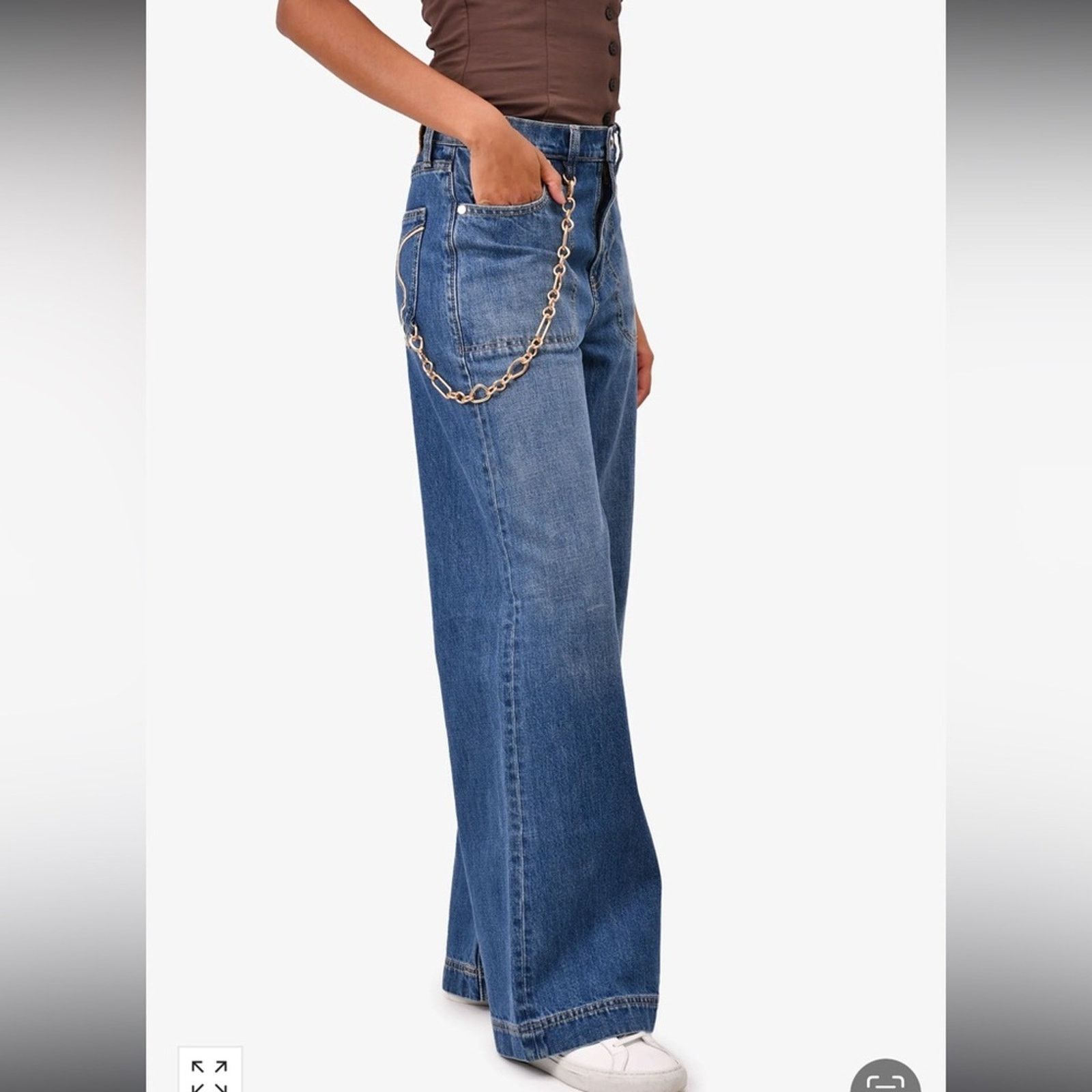 Cult Gaia NWT Cult Gaia Gap Collab High Rise Wide Leg Jeans Size 27 Size 27" / US 4 / IT 40 - 10 Thumbnail