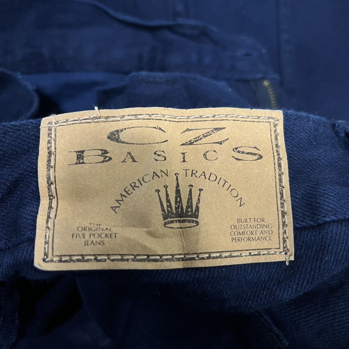 American Apparel Vintage Wideleg Dark Blue Denim Jeans Size US 35 - 21 Thumbnail