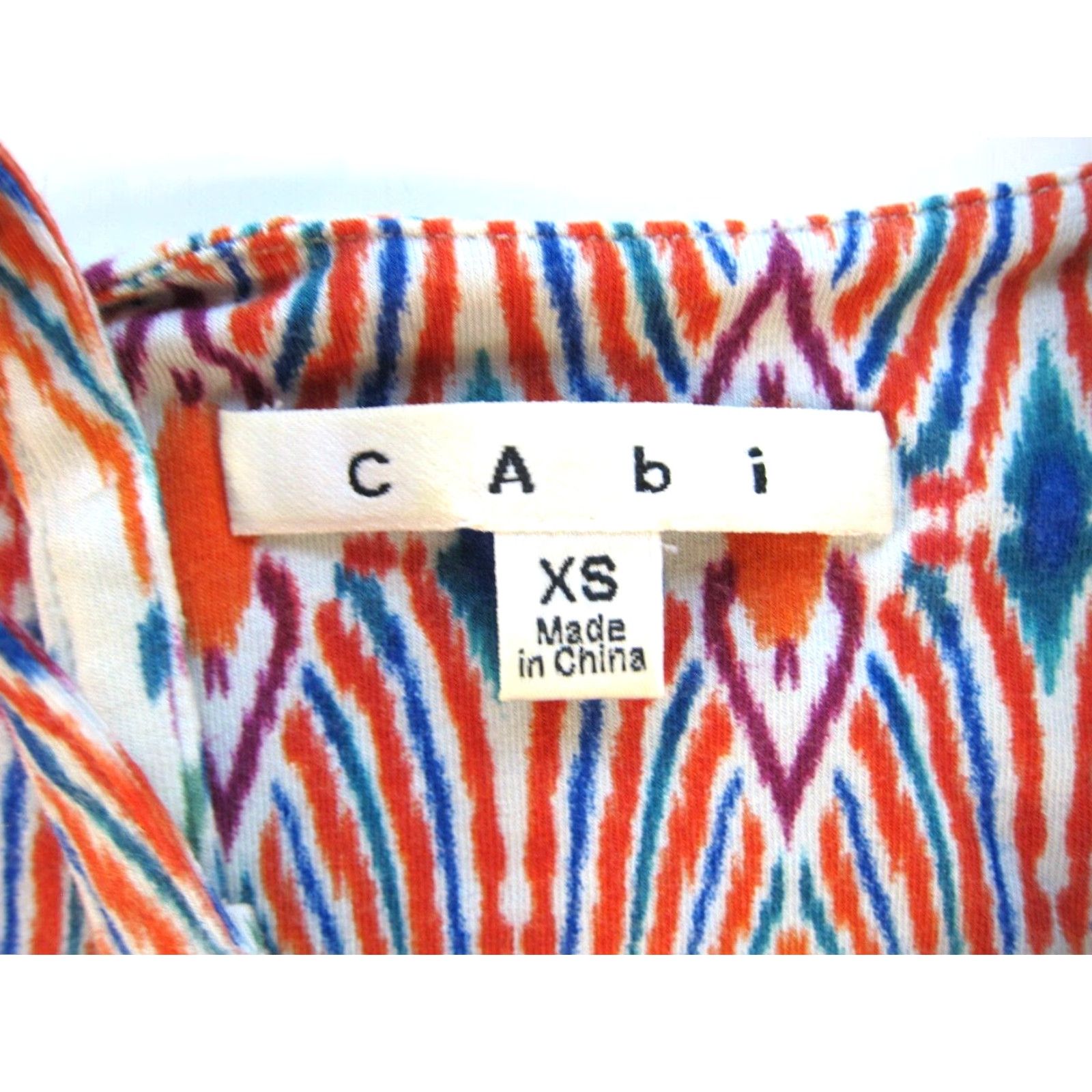 Vintage CAbi Cotton Jersey Stretch Orange Blue Green Long Maxi Slip Tank Dress XS Size XS / US 0-2 / IT 36-38 - 3 Thumbnail