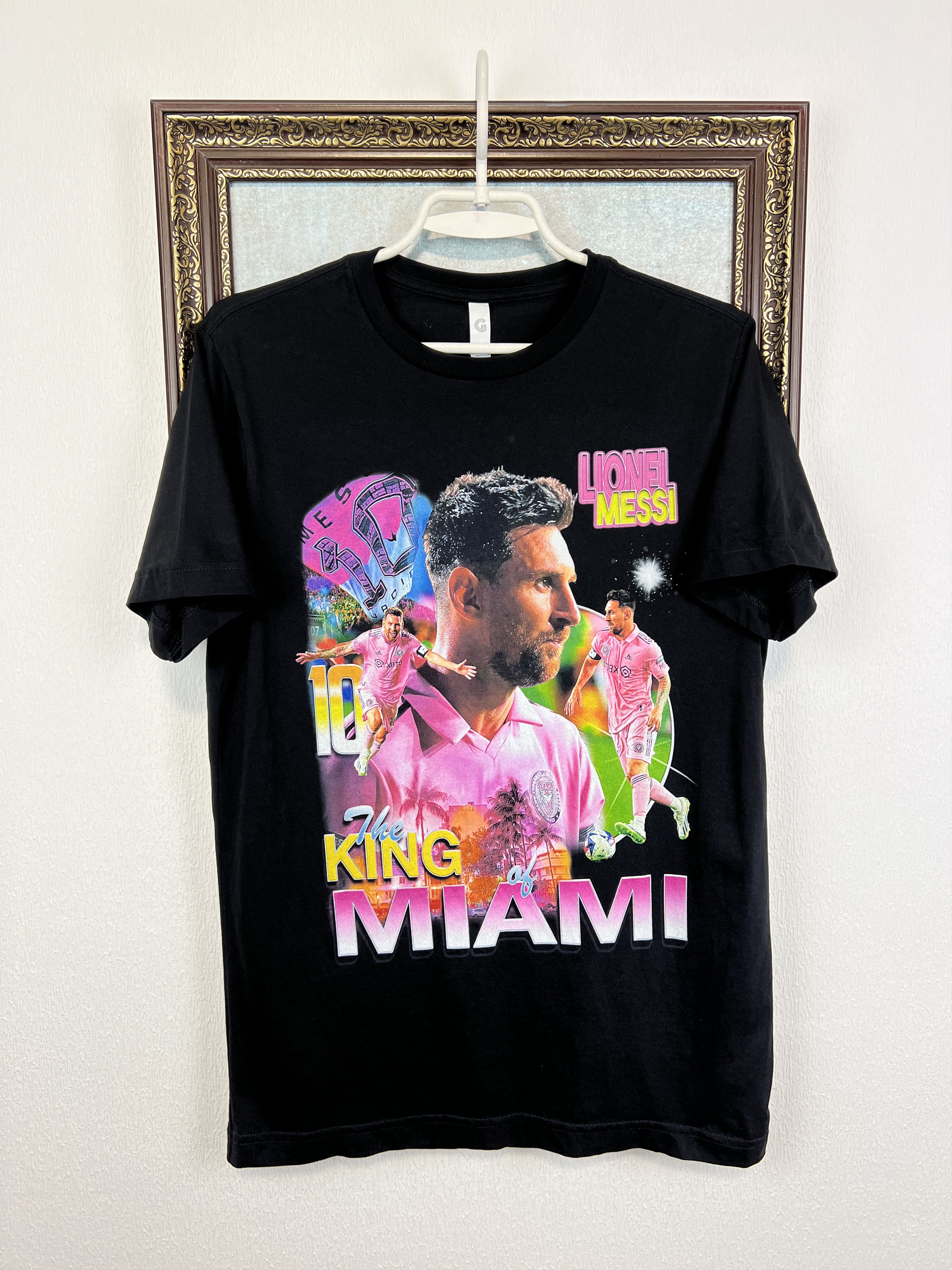 Vintage Inter Miami Football Shirts Print King Messi Jersey Trikot Size US M / EU 48-50 / 2 - 1 Thumbnail