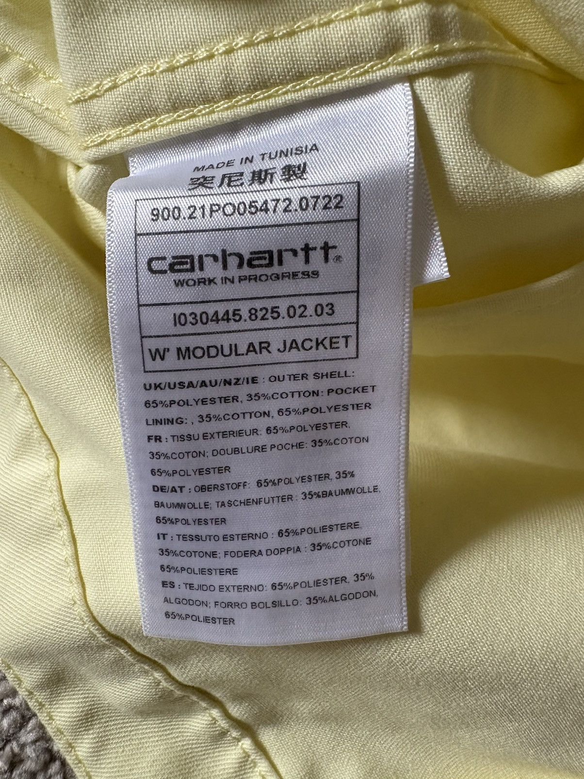Carhartt Wip Carhartt WIP W’ Modular Jacket – Soft Yellow Rinsed, Size XS Size XS / US 0-2 / IT 36-38 - 8 Thumbnail