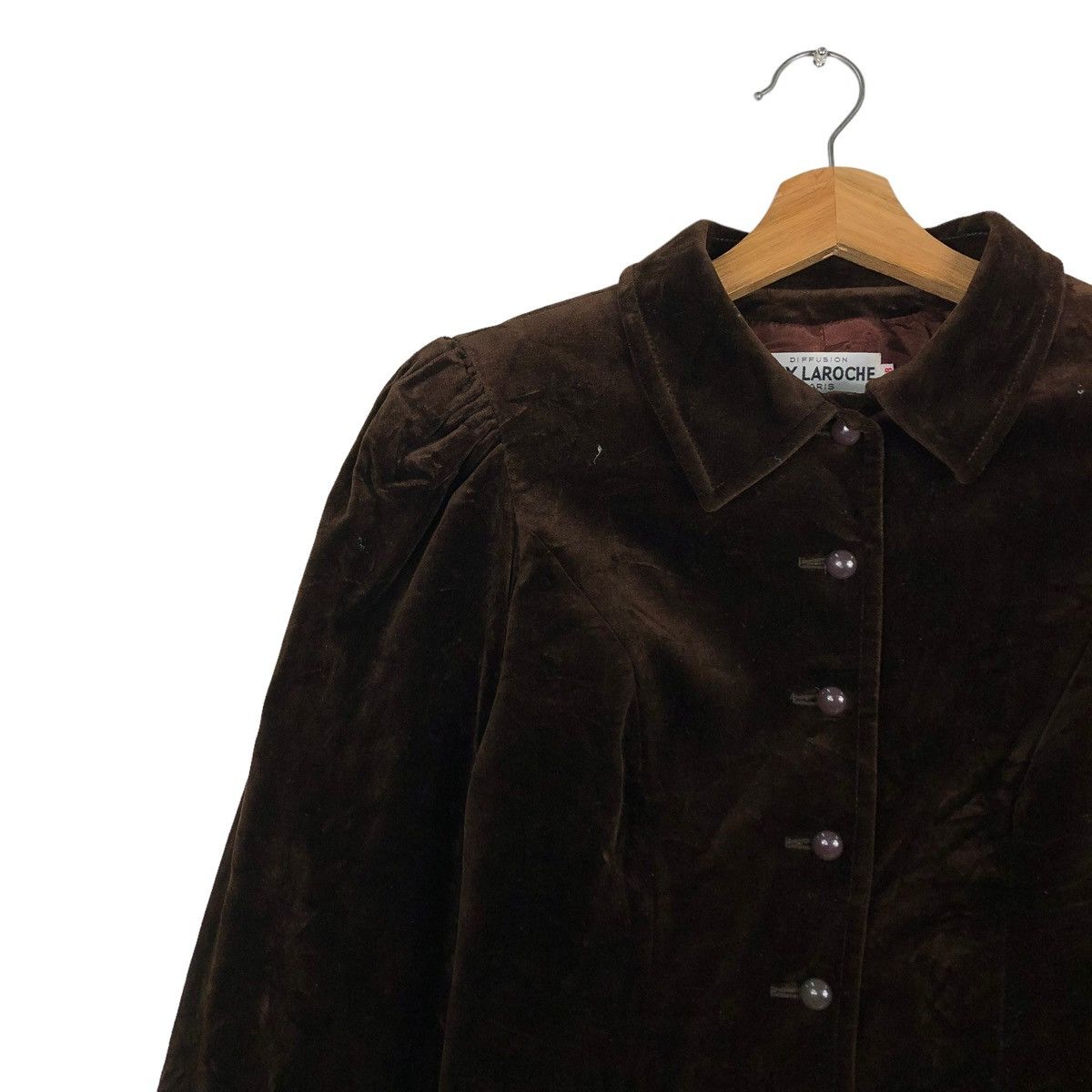 Vintage 🔥VINTAGE CROPPED VELVET JACKET DIFFUSION GUY LAROCHE PARIS Size XS / US 0-2 / IT 36-38 - 7 Thumbnail