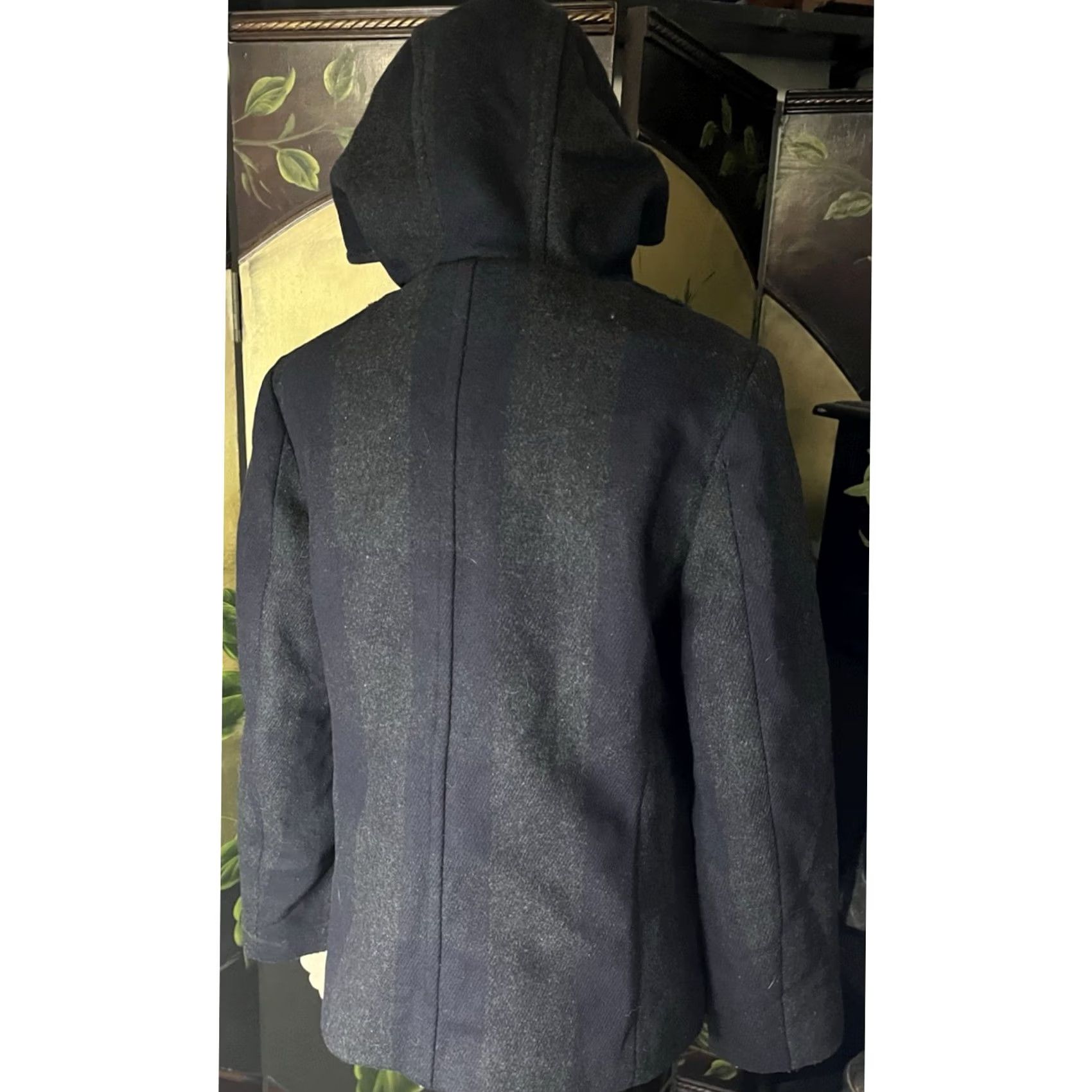 Vintage SONIA Wool Blend Hooded Coat Gray Solid Long Sleeve Size 36 Size XS / US 0-2 / IT 36-38 - 2 Thumbnail