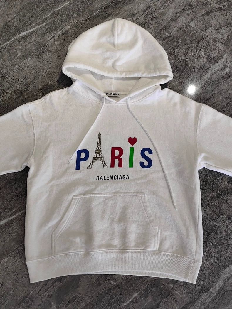 Balenciaga Balenciaga Eiffel Tower Slogan Hoodie Size US S / EU 44-46 / 1 - 1 Thumbnail
