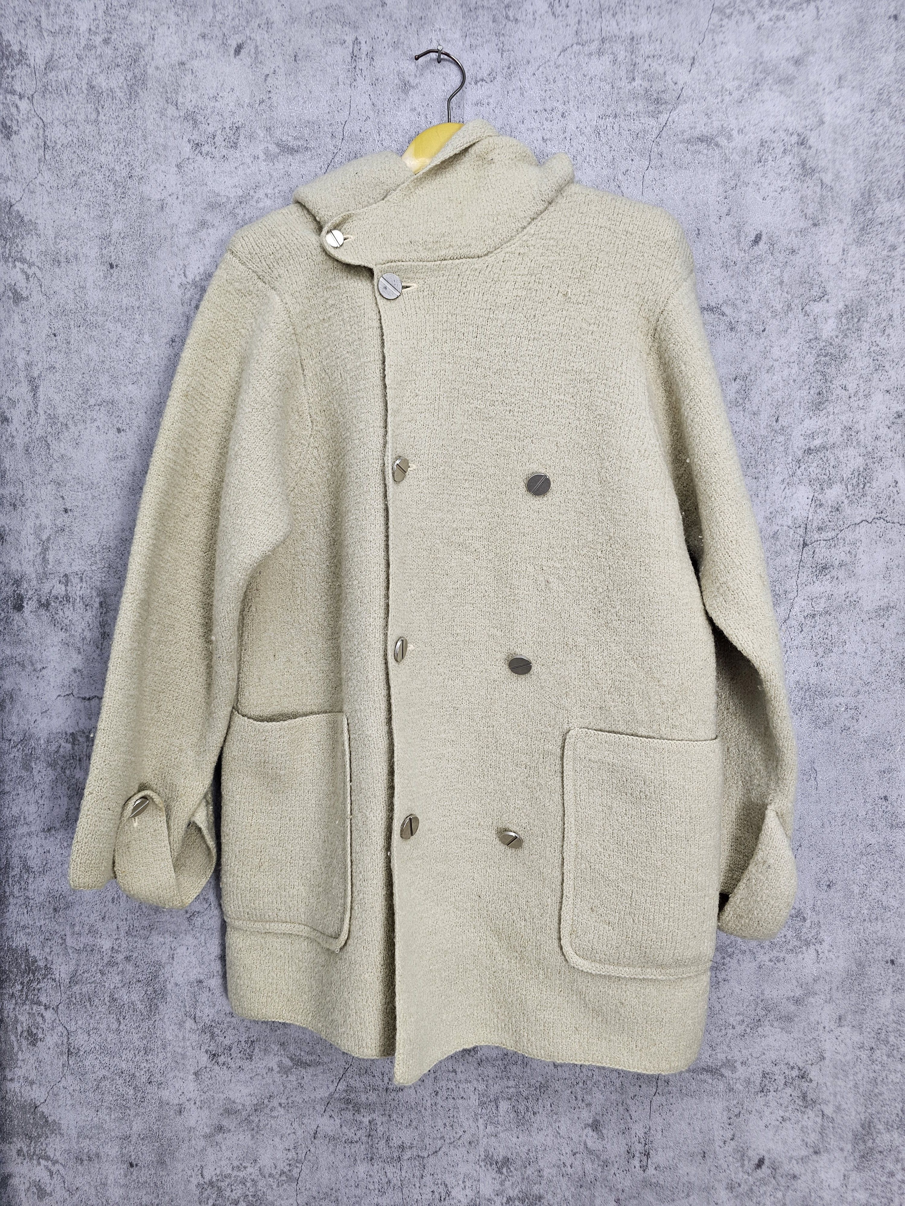 Japanese Brand Y's For Living Yohji Yamamoto Knit Wool Coat Jacket J0080 Size US M / EU 48-50 / 2 - 9 Thumbnail