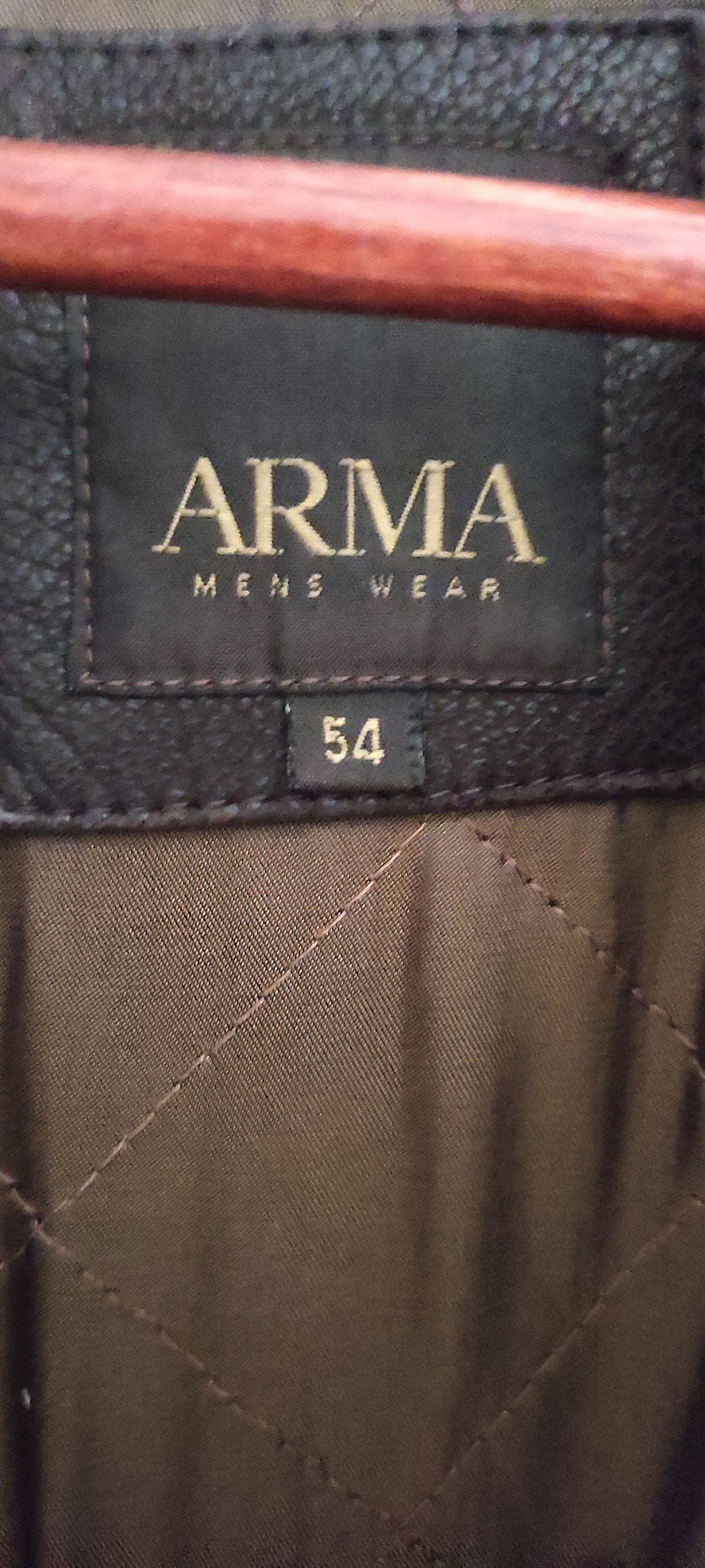ARMA Arma Full Zip Retro Vintage Motorcycle Leather Jacket Sz 54 Size US L / EU 52-54 / 3 - 12 Thumbnail