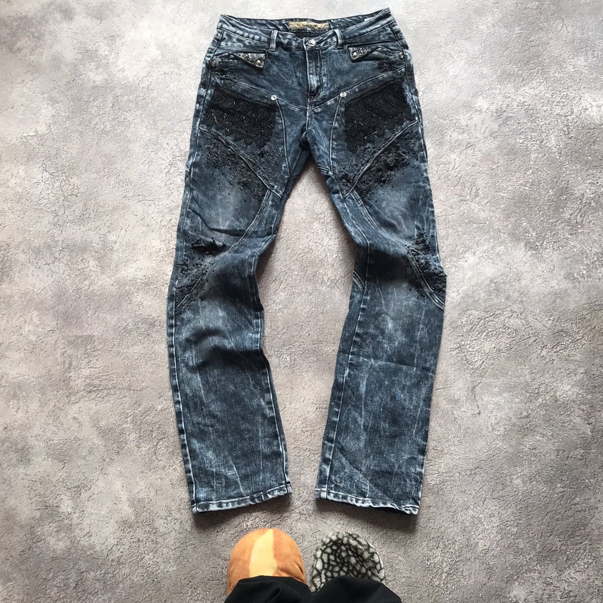Vintage Vintage 90s Faded Distressed Baggy Jeans Grunge Skate 31 Size 31" - 2 Thumbnail