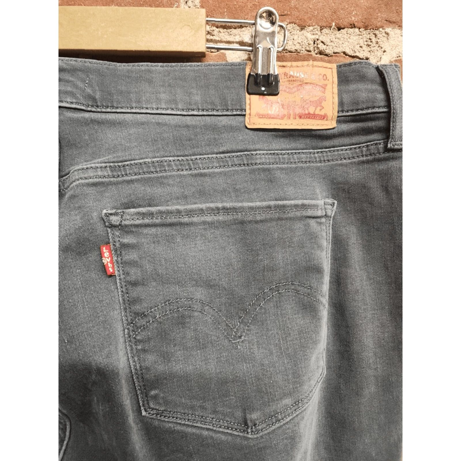 Levi's Levi's 511 Jeans Men Gray Straight 33 x 30 5-Pocket Denim Regular Fit Size 33 Size US 33 - 4 Thumbnail