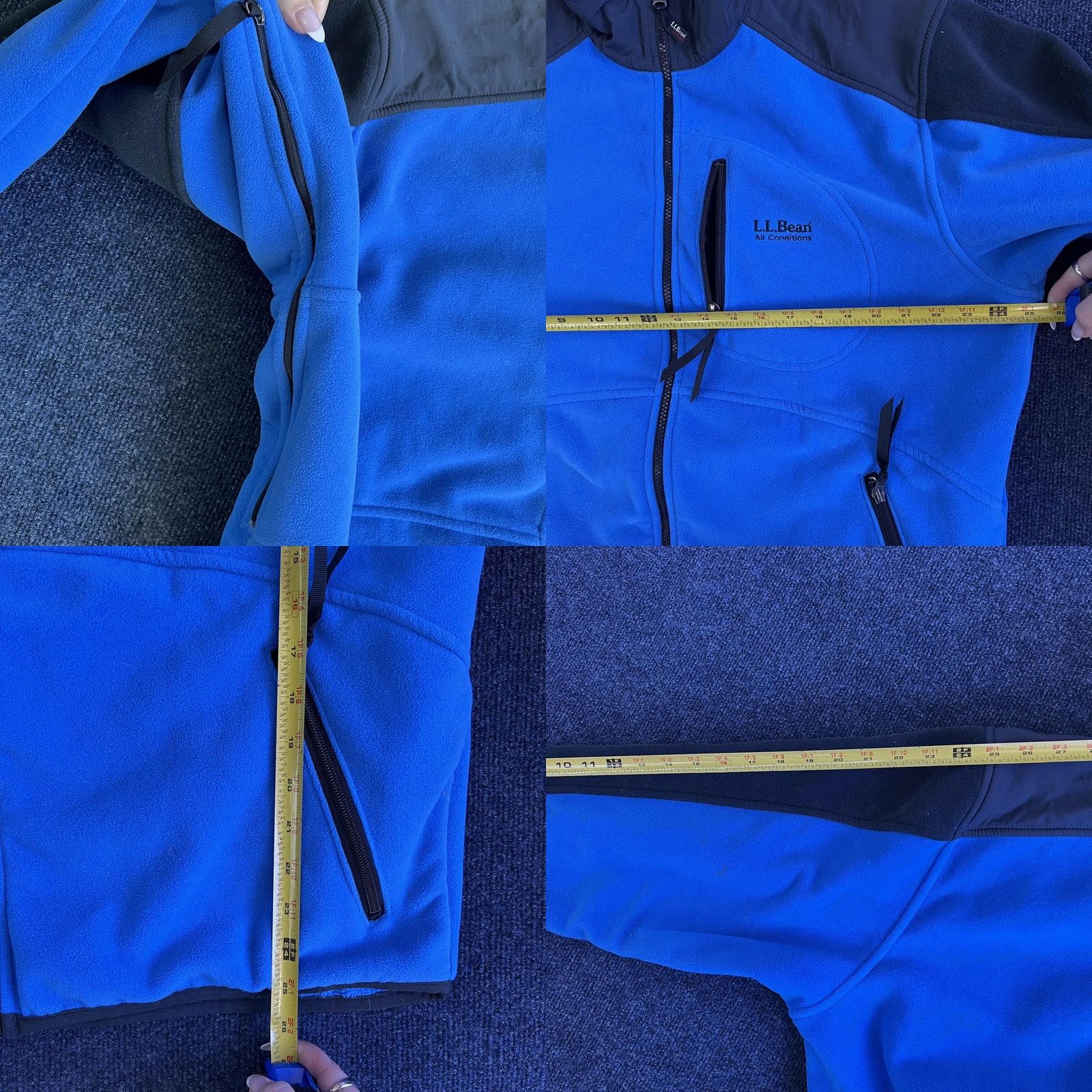 Vintage VINTAGE LL Bean Jacket Mens Large Blue Fleece All Conditions Full Zip Hiking Size US L / EU 52-54 / 3 - 8 Thumbnail