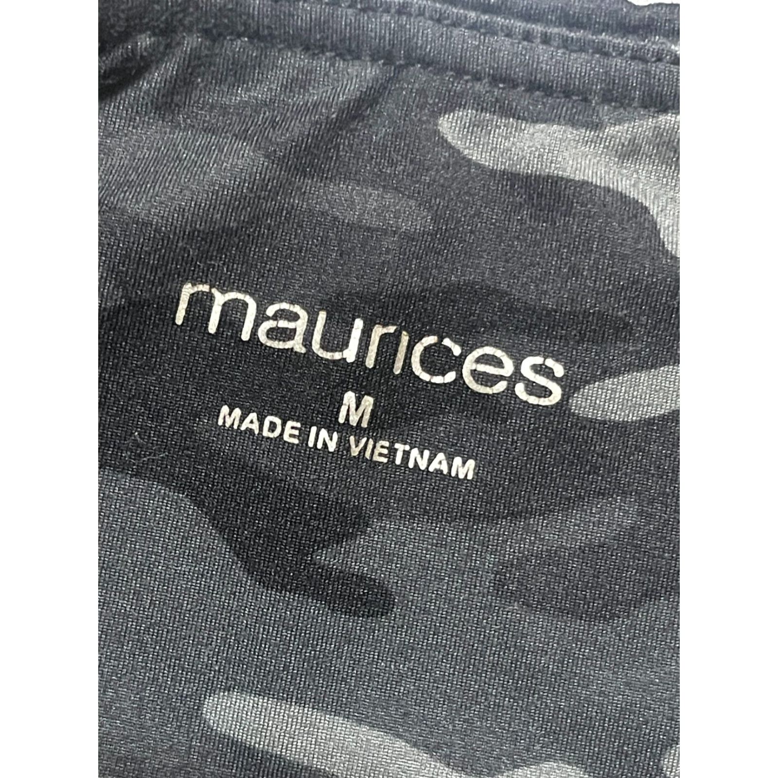 Vintage Maurices Pants Women's Medium Black Camouflage Leggings Pull On Size 32" / US 10 / IT 46 - 6 Thumbnail