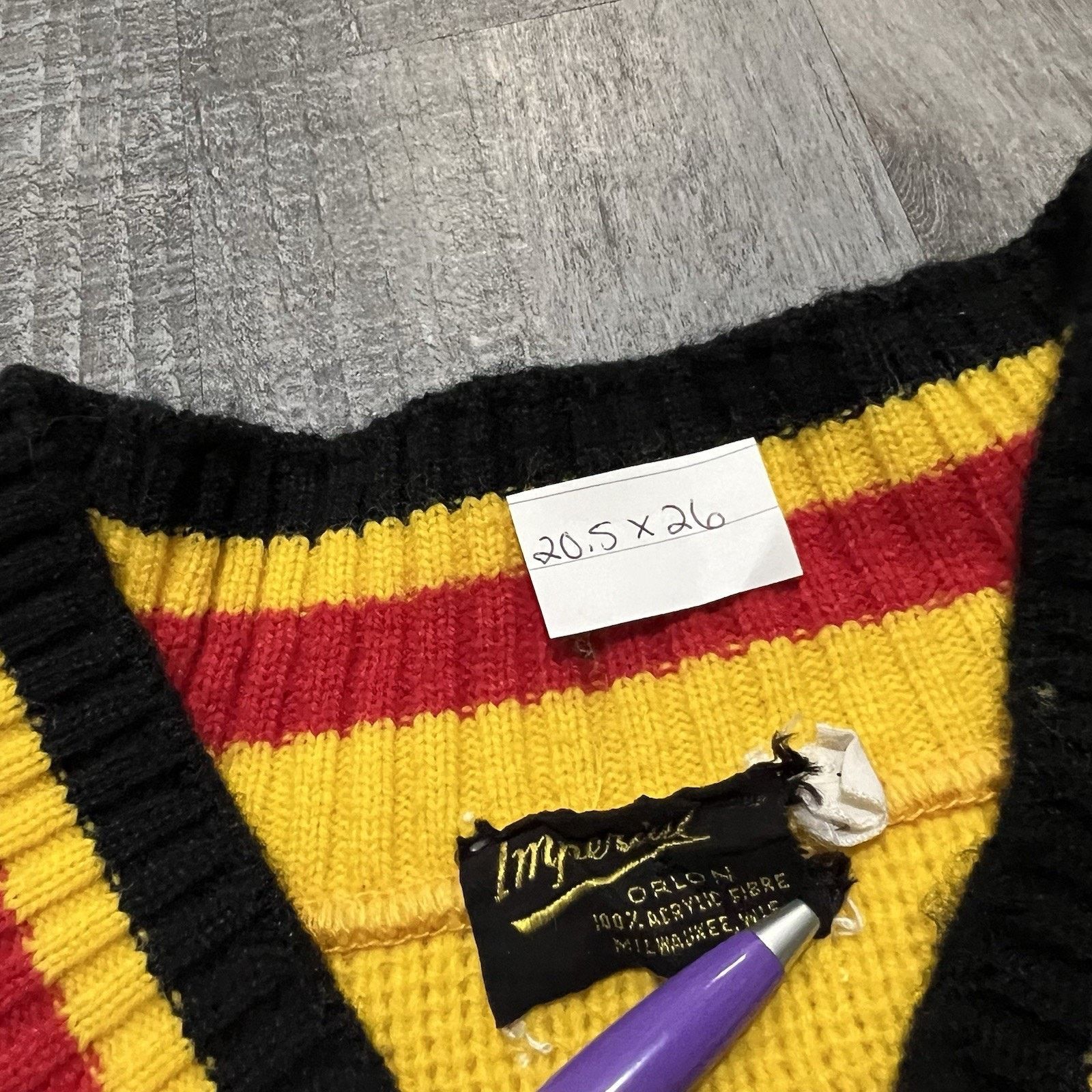 Imperial VTG 50s/60s Full Zip Sweater Renk Seed Co Farming Yellow Size US XL / EU 56 / 4 - 4 Thumbnail