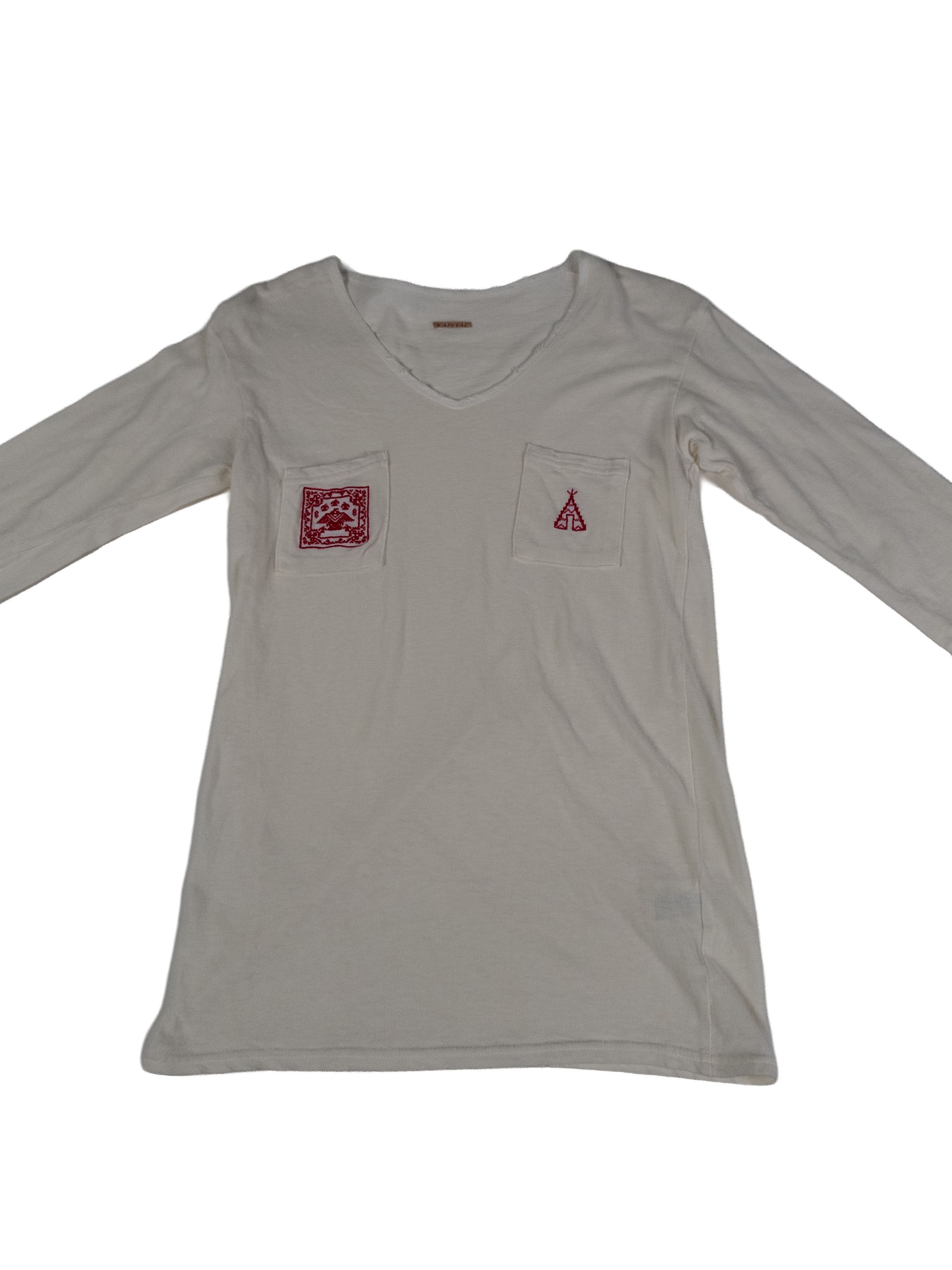 Kapital Rare Vintage Kapital White Embroidered Long Sleeve Tee Size US M / EU 48-50 / 2 - 2 Thumbnail