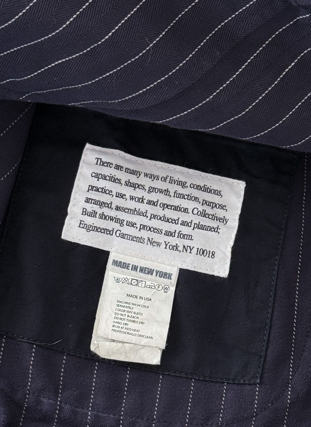 Engineered Garments Engineered Garments Pinstripe Jacket Navy XS Size US XS / EU 42 / 0 - 4 Thumbnail