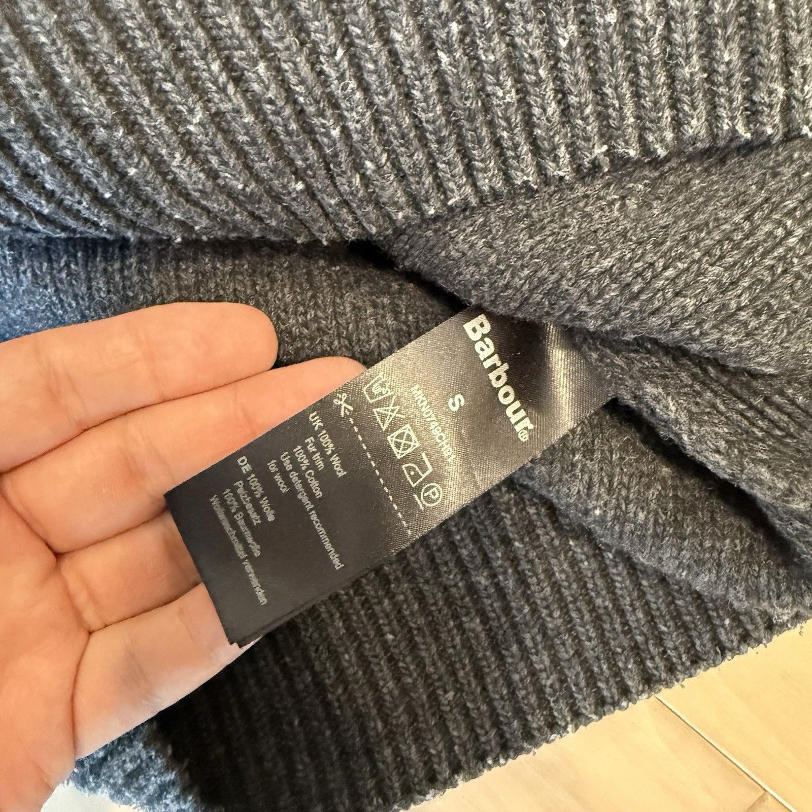 Barbour Barbour Wool Sweater Small Dark Gray Hooded Pullover Size US S / EU 44-46 / 1 - 8 Thumbnail