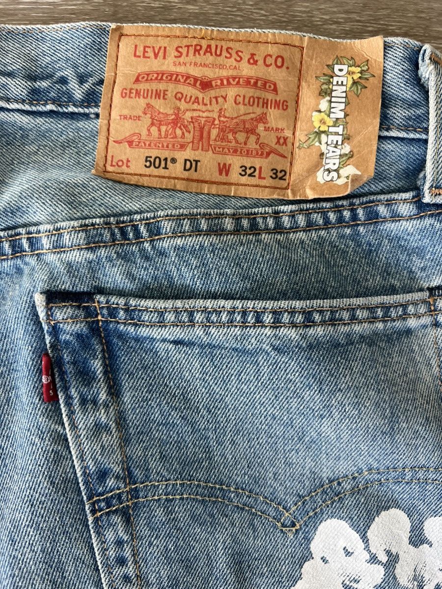 DENIM TEARS × Levi's Levi’s 501 DT “Denim Tears” Custom Print Jeans Size US 32 / EU 48 - 4 Thumbnail