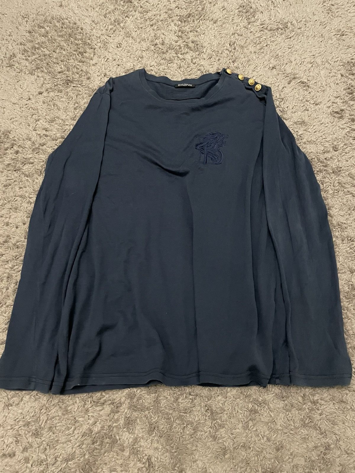 Balmain Balmain printemps-été 2017 Lion-Embroidered Longsleeve Size US L / EU 52-54 / 3 - 1 Thumbnail