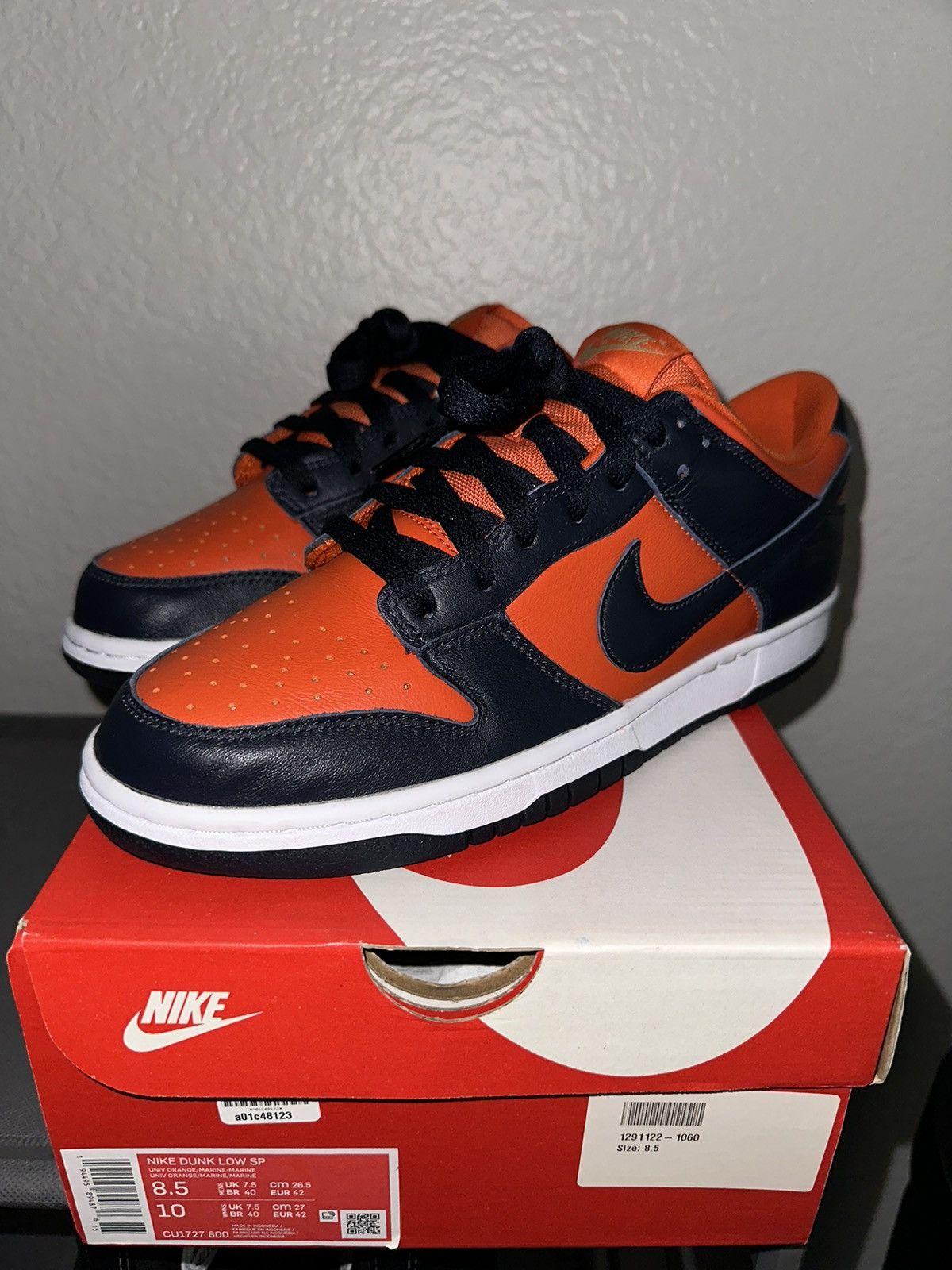 champion grey dunk lows