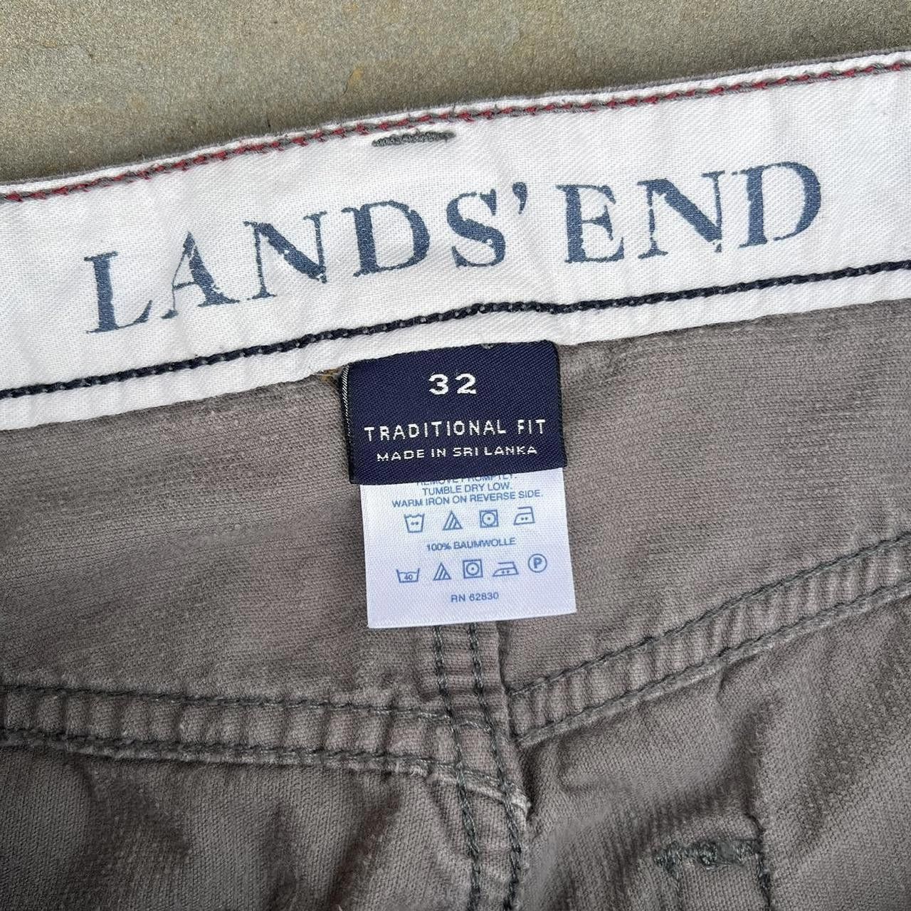 Lands' End Y2K Grey Distressed Corduroy Riveted Jeans Size US 32 / EU 48 - 3 Thumbnail