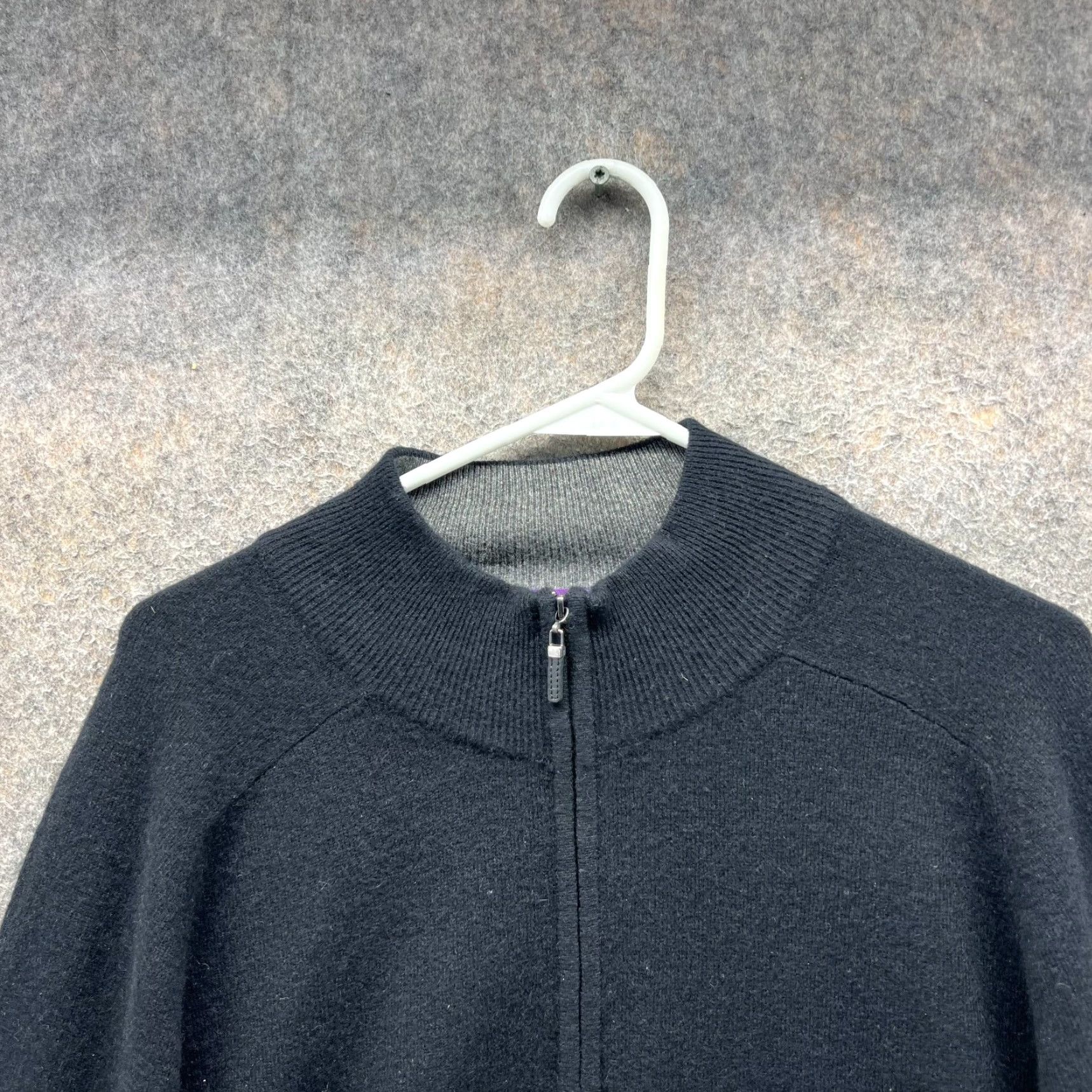 Saks Fifth Avenue VINTAGE Saks Fifth Avenue Pullover Sweater Mens 2XL Black Cashmere Zip Mock Neck Size US XXL / EU 58 / 5 - 6 Thumbnail