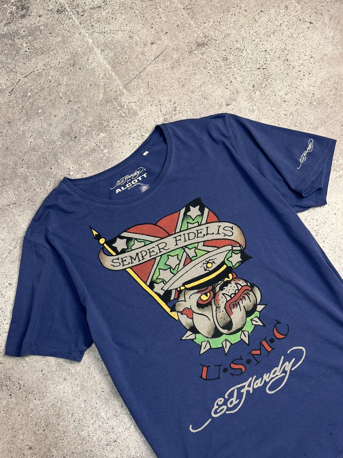 Ed Hardy Rare Skull & Bulldogs Graphics Love Is Mystery By Ed Hardy Size US M / EU 48-50 / 2 - 2 Thumbnail