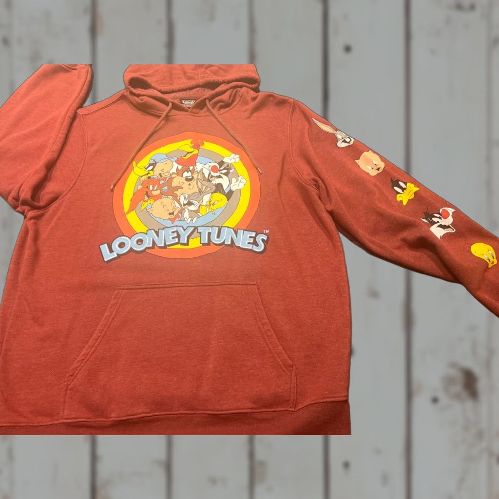 Vintage Looney Tunes Bugs Bunny 90s Sweatshirt Men Size Large Red Long Sleeve Pullover Size US L / EU 52-54 / 3 - 1 Thumbnail