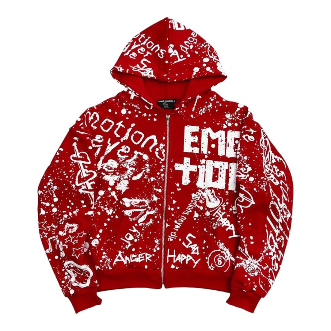Other Mixed Emotions Red Graffiti Hoodie Size US S / EU 44-46 / 1 - 1 Thumbnail