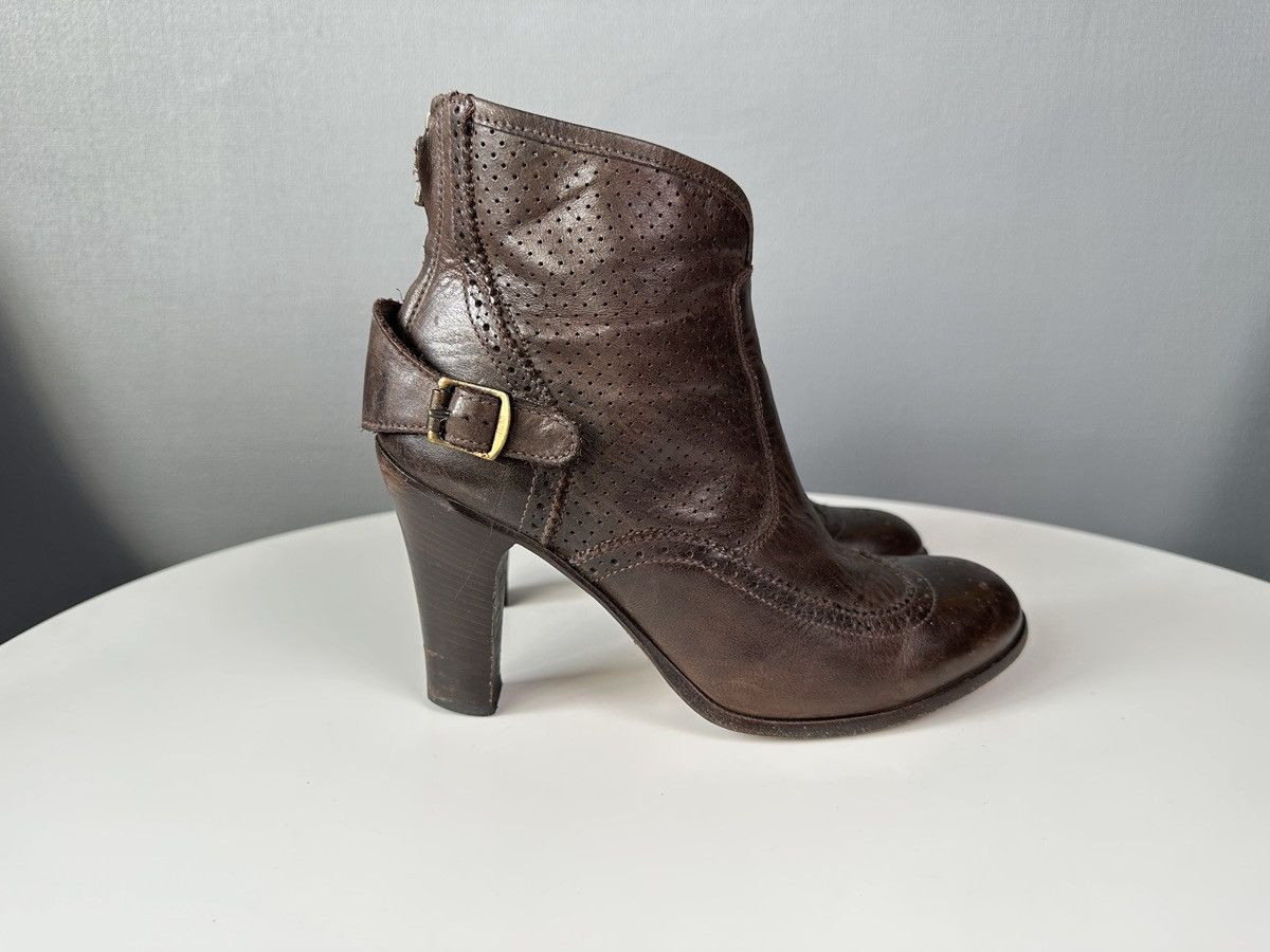 Belstaff BELSTAFF Agnes Vent Brown Leather Ankle Boots Perforated Size US 9 / IT 39 - 1 Thumbnail