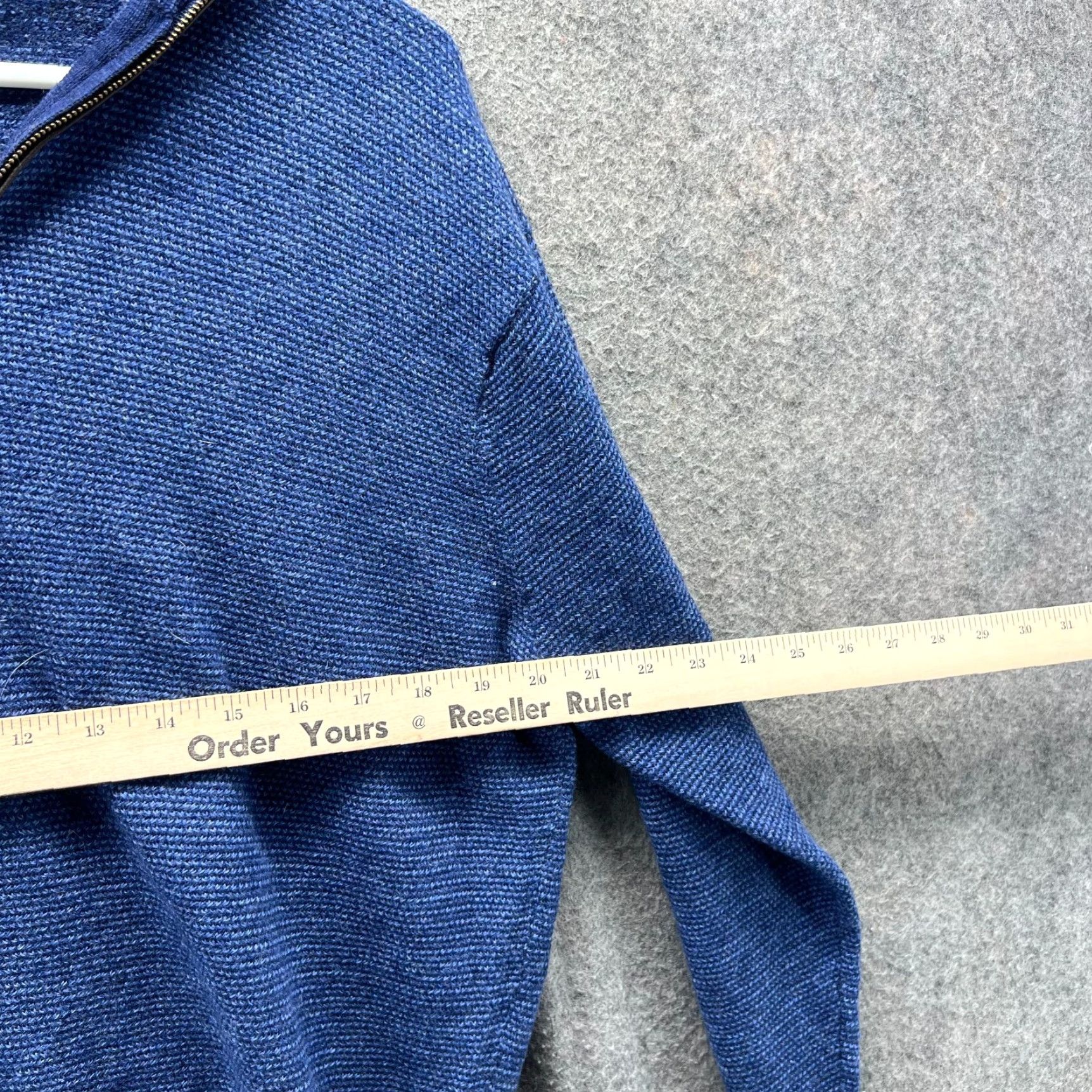 Peter Millar VINTAGE Peter Millar Sweater Mens Large Blue 1/4 Zip Pullover 100% Merino Wool Knit Size US L / EU 52-54 / 3 - 3 Thumbnail