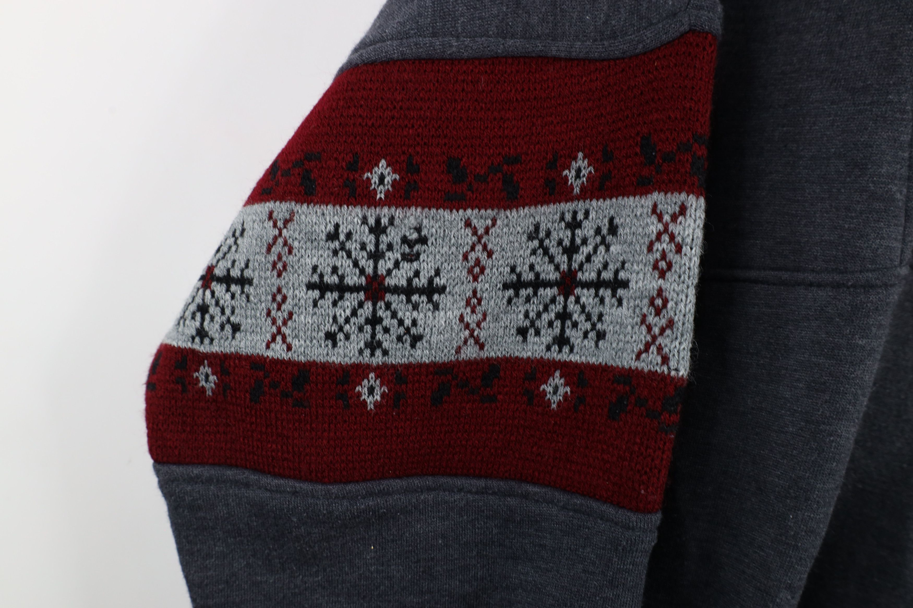 Vintage Vintage 90s Streetwear Snowflake Pullover Sweatshirt Gray Size US XL / EU 56 / 4 - 4 Thumbnail