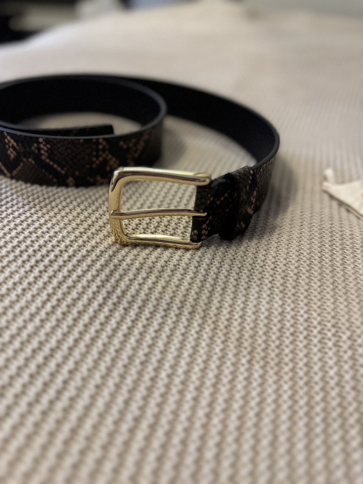 Mutimer Mutimer Snakeskin Belt in L/XL Size ONE SIZE - 2 Thumbnail