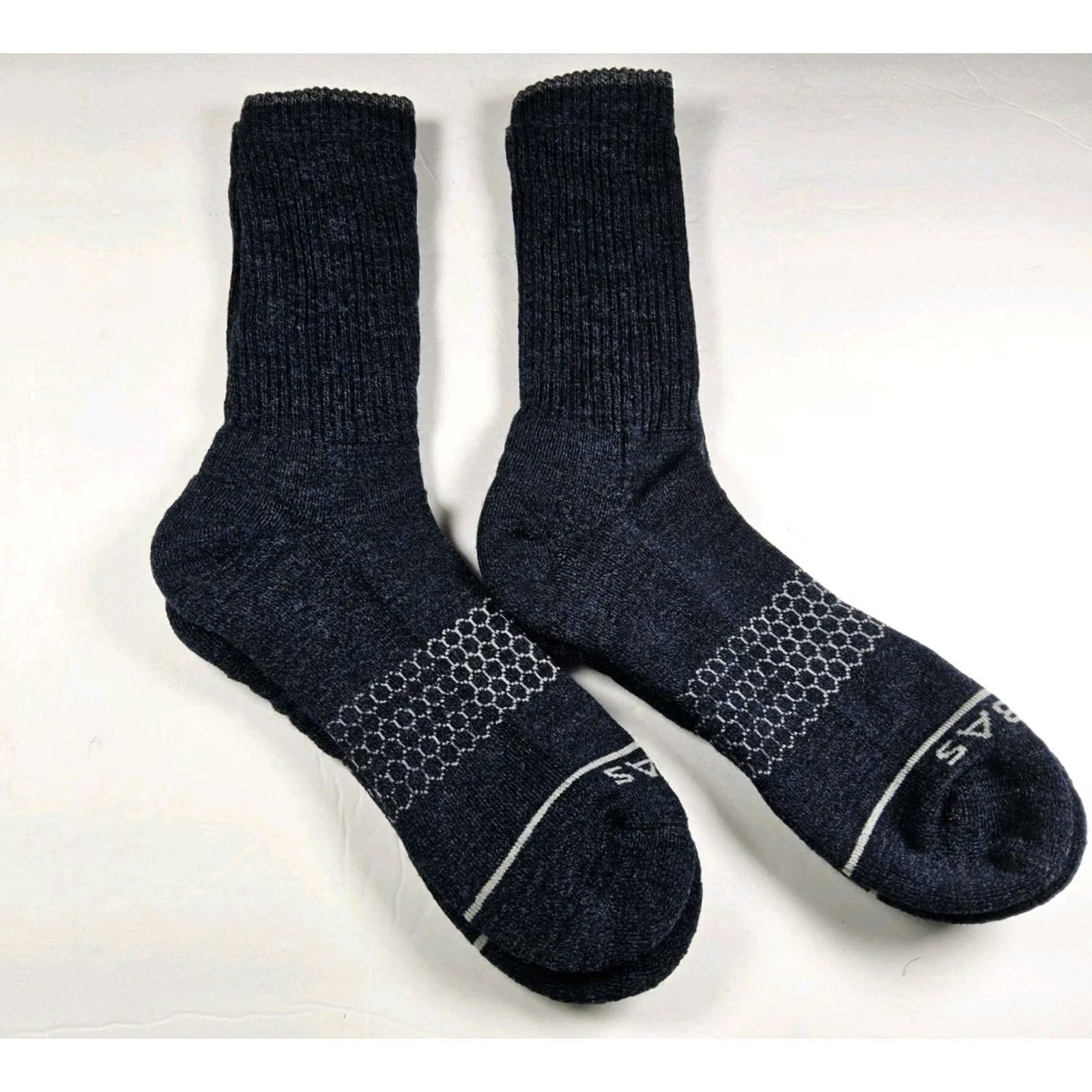 Vintage Bombas Merino Wool Calf Socks Size L Navy Lot Of 2 Pairs Size ONE SIZE - 2 Thumbnail