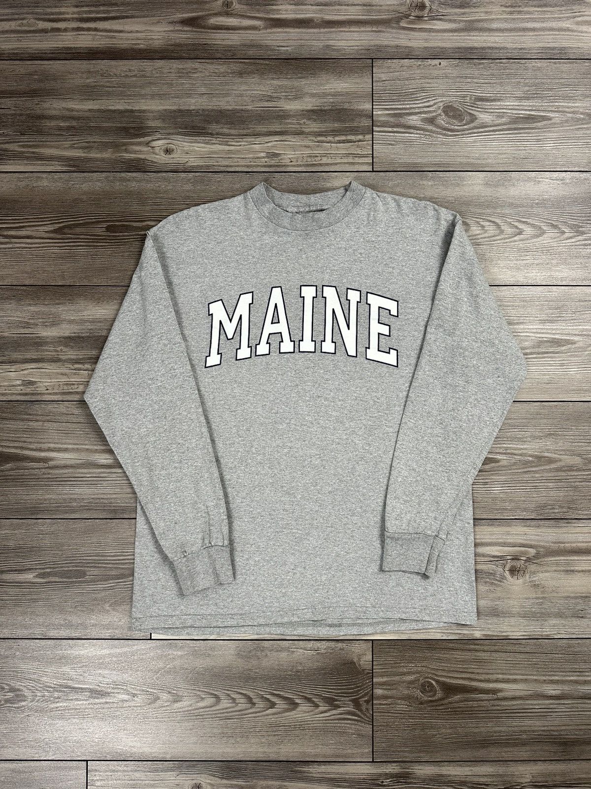 Vintage Vintage 90’s Maine Arch Logo Longsleeve Size US L / EU 52-54 / 3 - 1 Thumbnail