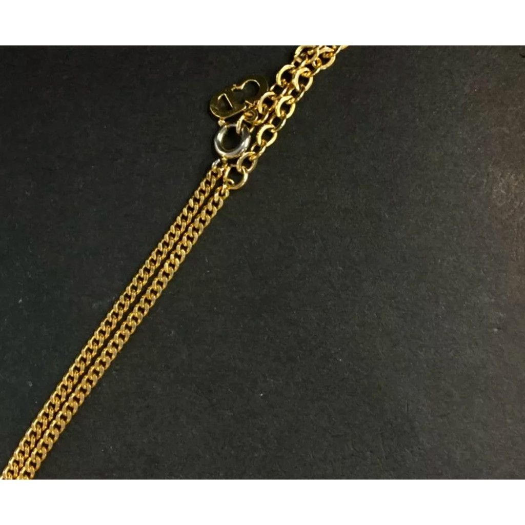 Dior Christian Dior CD logo gold and crystal necklace Size ONE SIZE - 7 Thumbnail