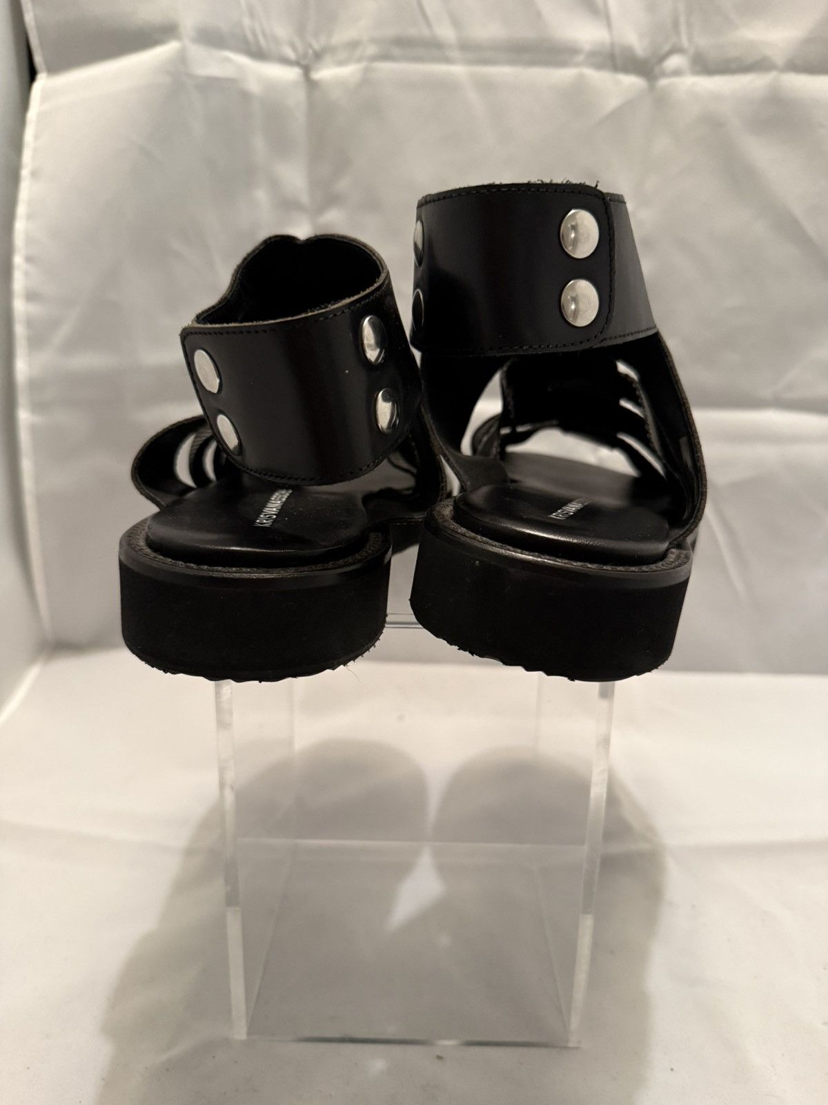 Kris Van Assche Kris Van Assche black leather and nylon strap sandals- Sz9 Size US 9 / EU 42 - 4 Thumbnail
