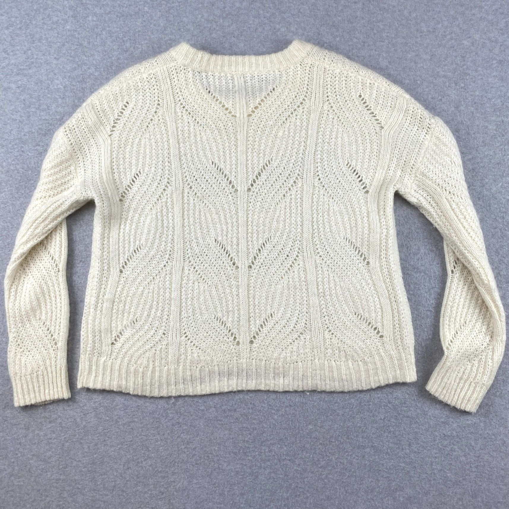 Madewell Madewell Charley Sweater Womens M Cream Pullover Cable Knit Size M / US 6-8 / IT 42-44 - 4 Thumbnail