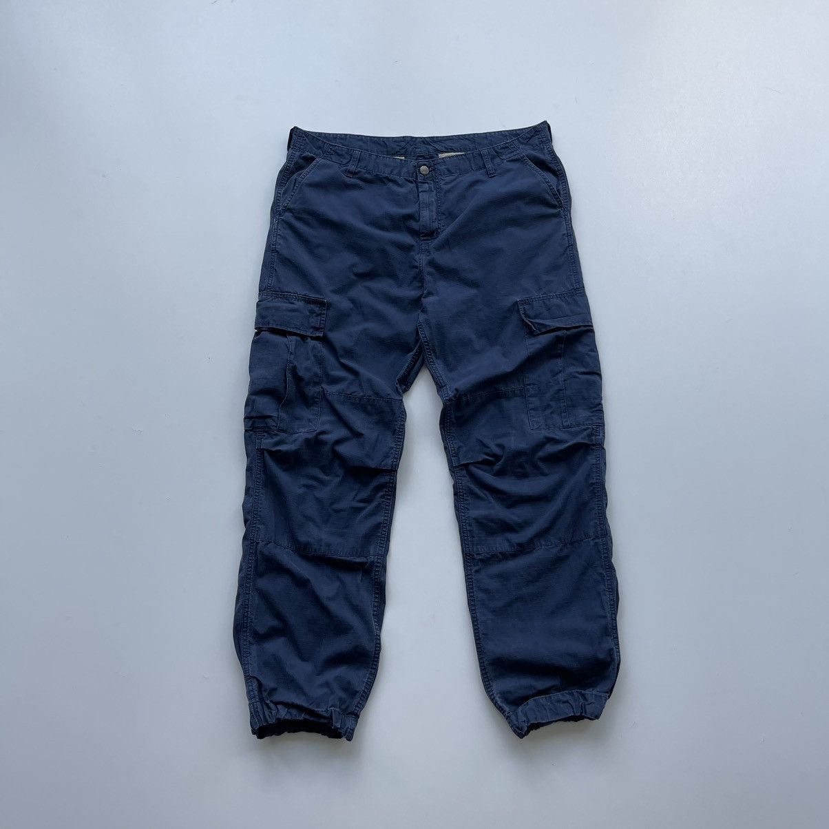 Carhartt Wip Carhartt WIP Regular Fit Cargo Baggy Pants Washed Blue Size US 38 / EU 54 - 1 Thumbnail