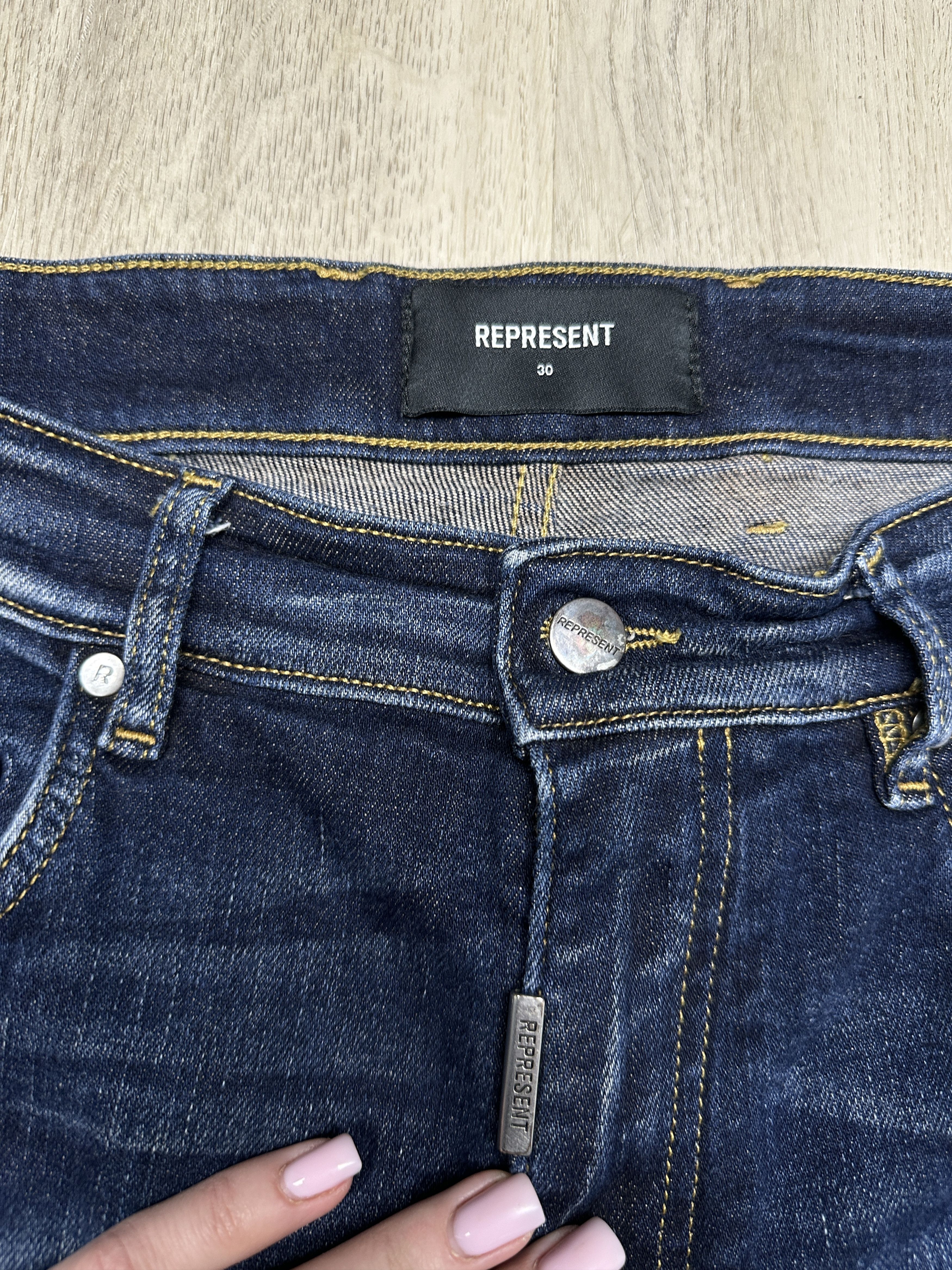 Represent Clo. Represent Mens Biker Denim Pants Jeans Size US 30 / EU 46 - 3 Thumbnail