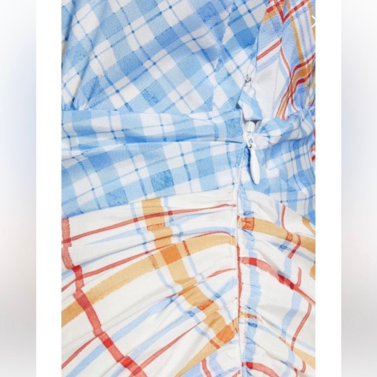 Veronica Beard Veronica Beard Wixson Asymmetric Checked Silk Midi Dress Size XS / US 0-2 / IT 36-38 - 8 Thumbnail