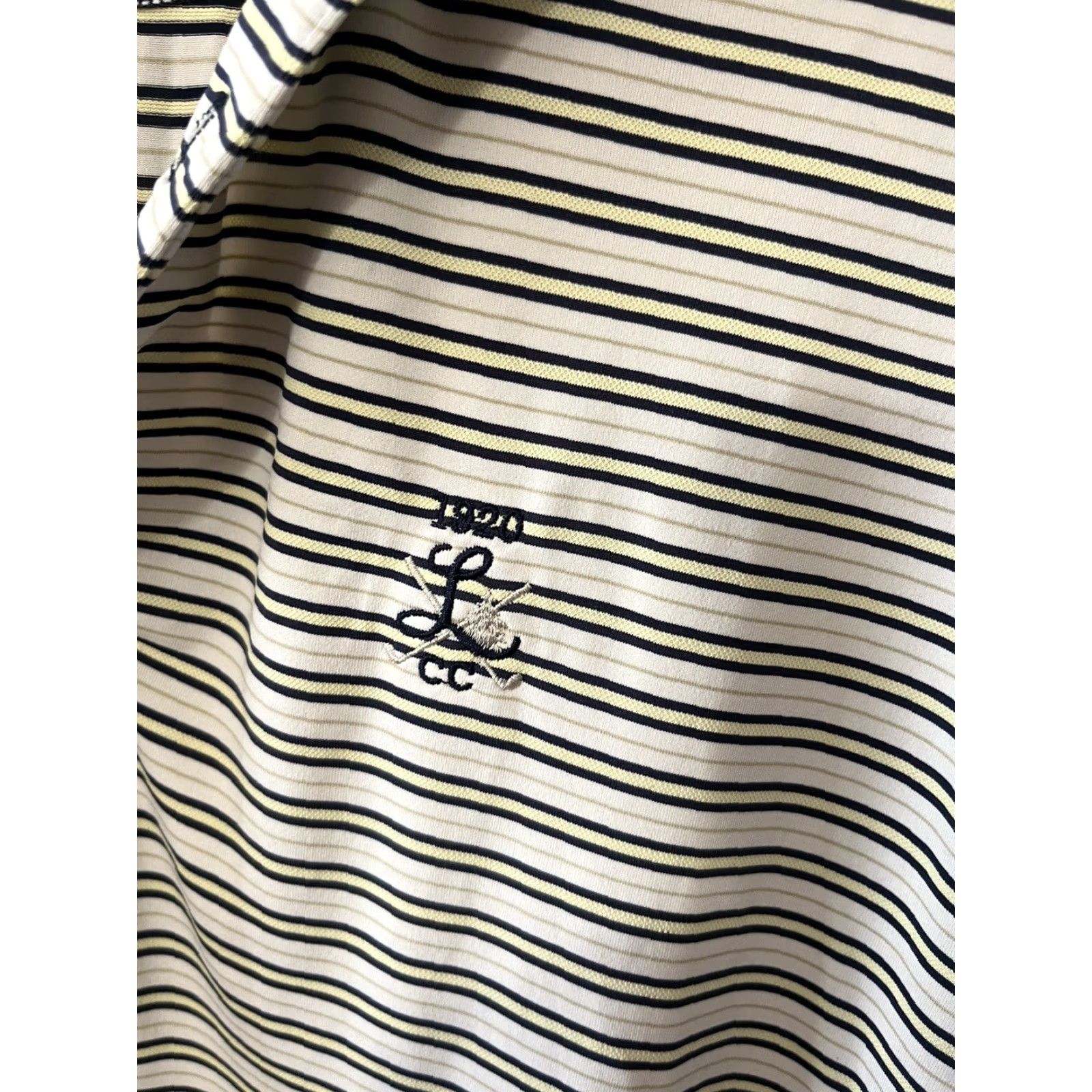 Footjoy FootJoy Polo Mens M White Multicolor Striped Casual Sport Golf Shirt 1920 C.C Logo Mens Size US M / EU 48-50 / 2 - 2 Thumbnail