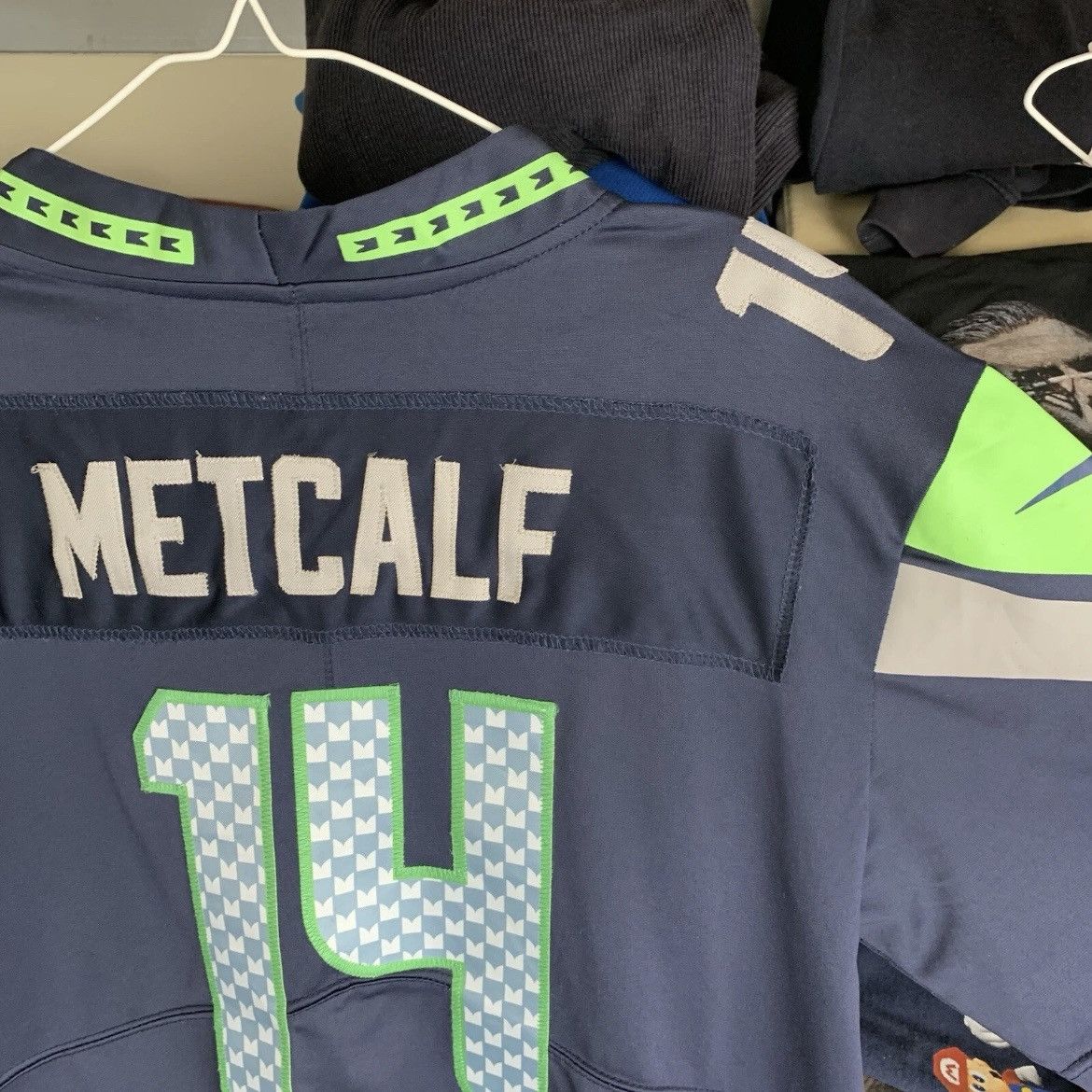 NFL Rare! Metcalf 14 Nike Seattle Seahawks DK NFL Jersey 90s Size US L / EU 52-54 / 3 - 18 Thumbnail