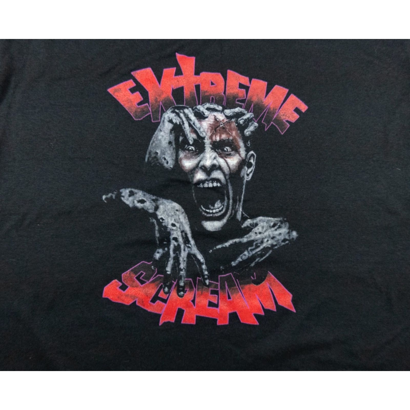 Hanes VINTAGE Hanes Extreme Scream Shirt T-Shirt Adult 2XL Black Halloween Graphic VTG Y2K Mens Size US XXL / EU 58 / 5 - 2 Thumbnail