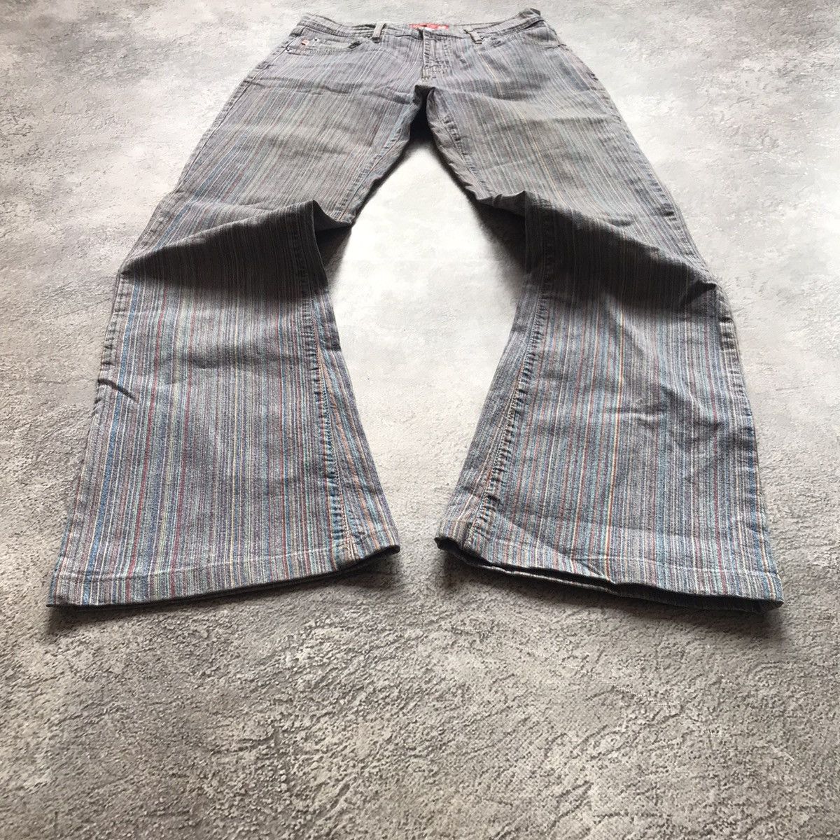 Vintage Vintage 90s Distressed Baggy Wide Leg Jeans Japanese Grunge Size 27" / US 4 / IT 40 - 1 Thumbnail