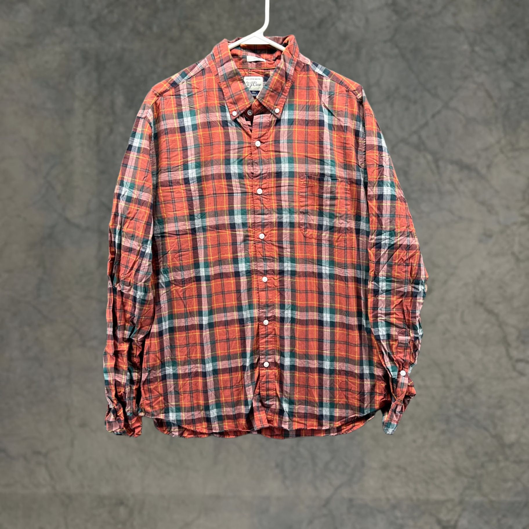 J.Crew J Crew Shirt Mens XL Red Plaid Button Down Slim Fit Cotton Long Sleeve Casual Size US XL / EU 56 / 4 - 1 Thumbnail
