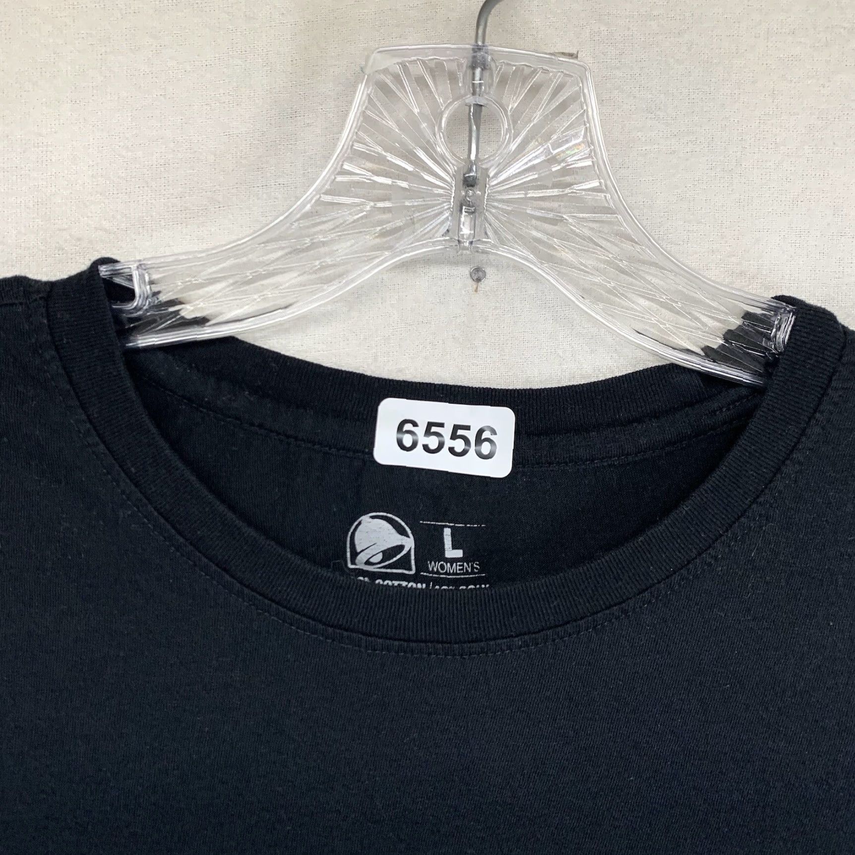 Bell VINTAGE Taco Bell Women's T-Shirt Cotton Blend Short Sleeve Crew Neck Large Black Food Funny Retro Casual Size L / US 10 / IT 46 - 5 Thumbnail