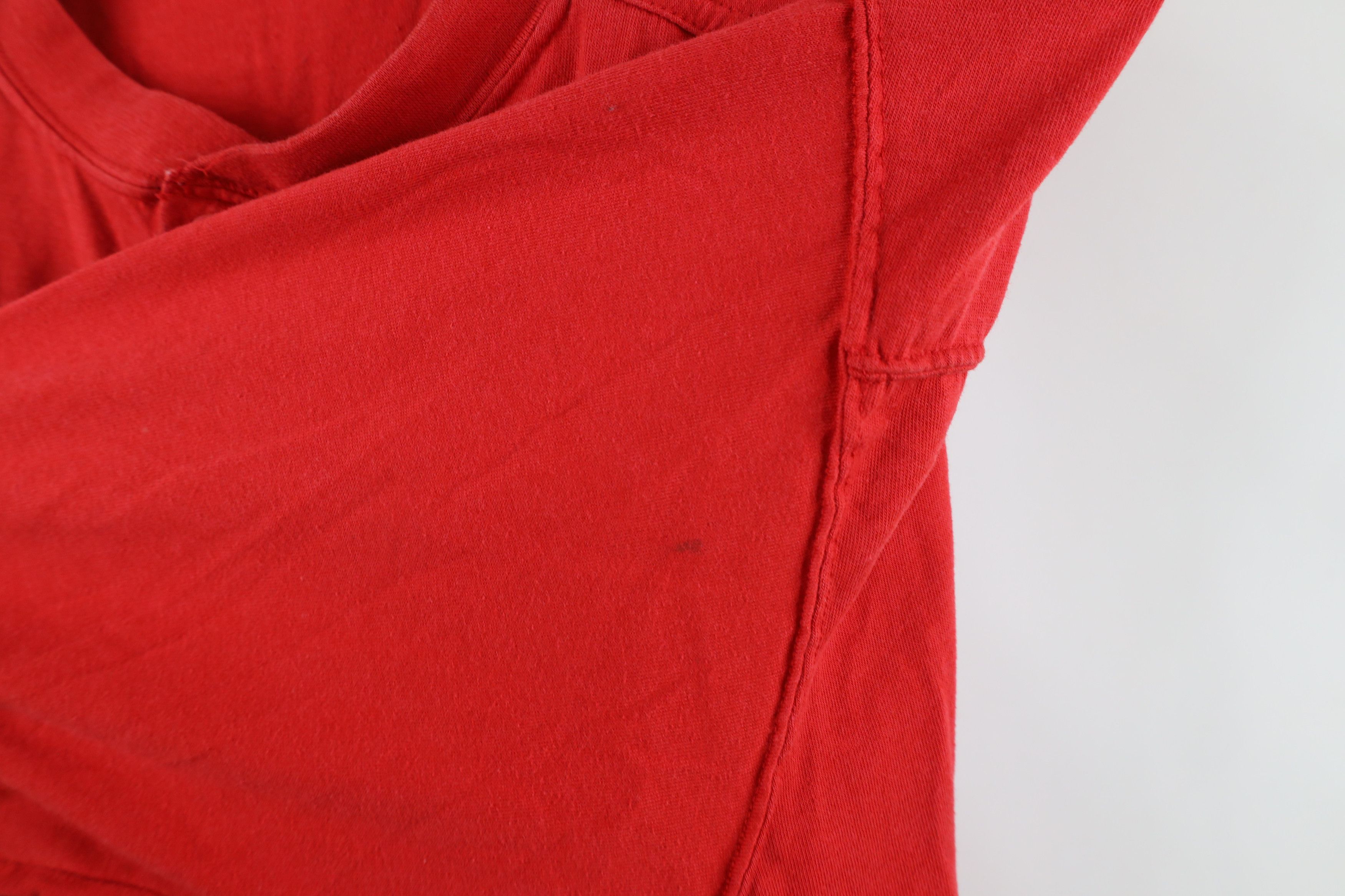 Vintage Vintage 90s Streetwear Blank Short Sleeve Henley T-Shirt Red Size US XL / EU 56 / 4 - 5 Thumbnail